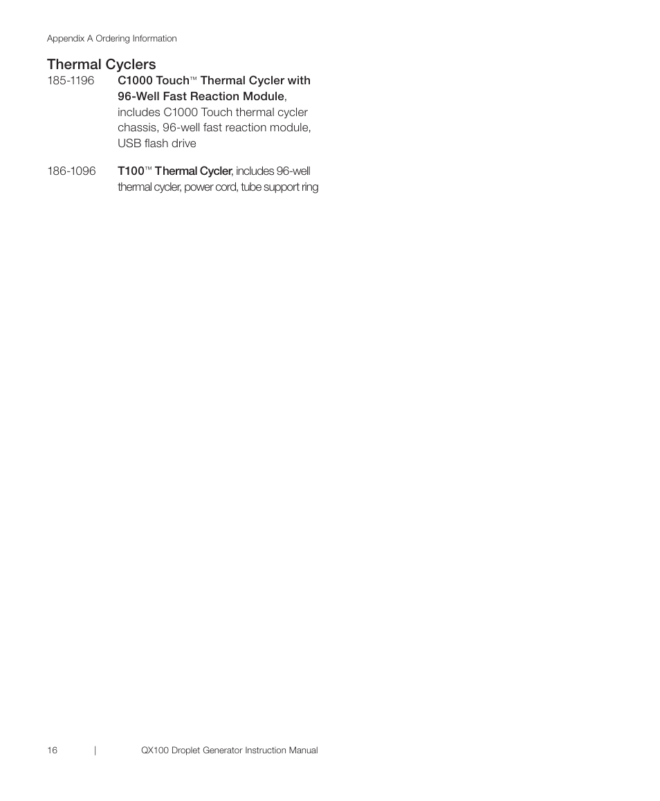 Thermal cyclers | Bio-Rad QX100™ Droplet Digital™ PCR System User Manual | Page 22 / 24