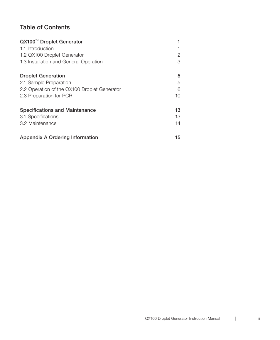 Bio-Rad QX100™ Droplet Digital™ PCR System User Manual | Page 3 / 24