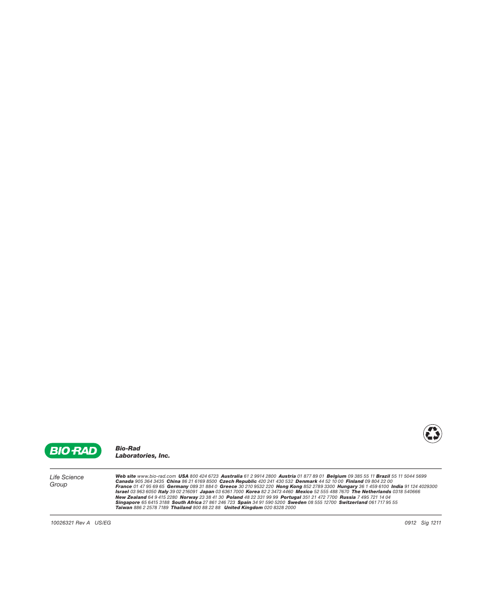 Bio-Rad QX100™ Droplet Digital™ PCR System User Manual | Page 32 / 32