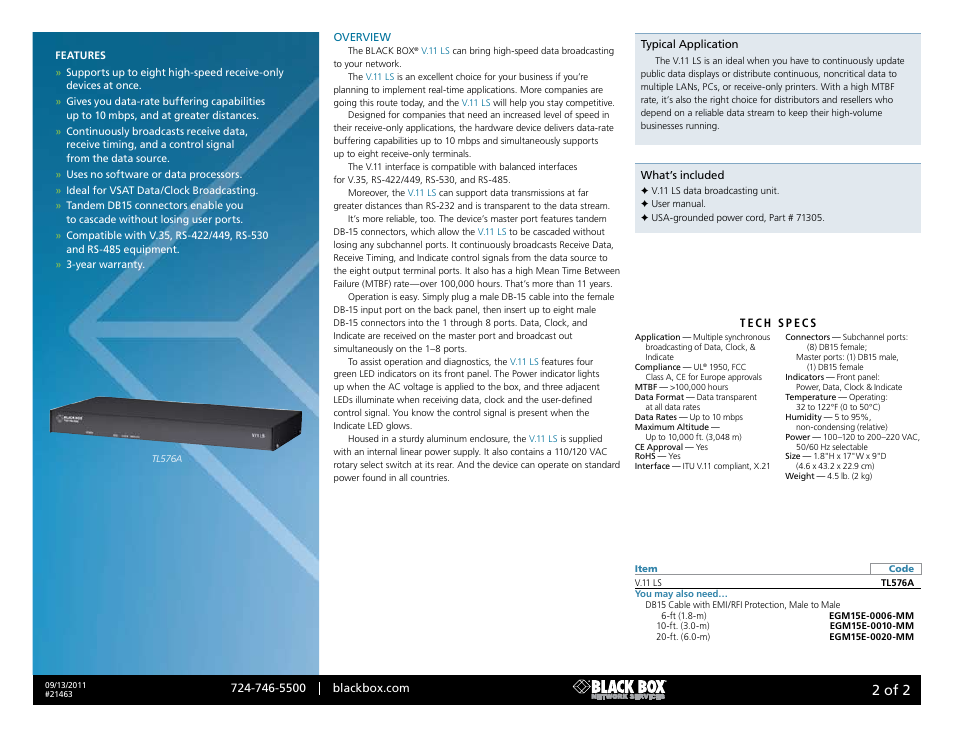 Black box, 2 of 2 | Black Box V.11 LS User Manual | Page 2 / 2