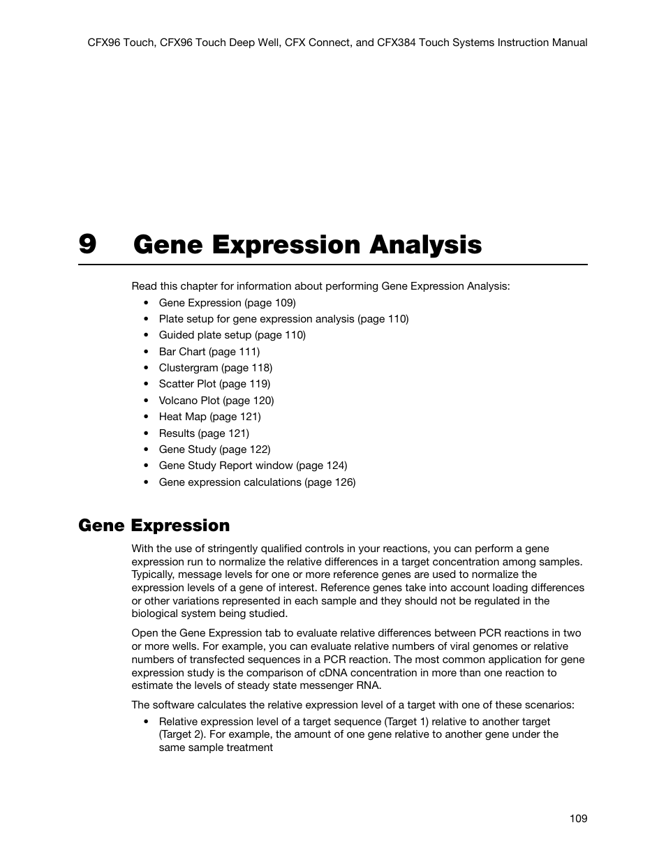 9 gene expression analysis, Gene expression, Chapter 9. gene expression analysis | Gene expression analysis | Bio-Rad Firmware & Software Updates User Manual | Page 122 / 178