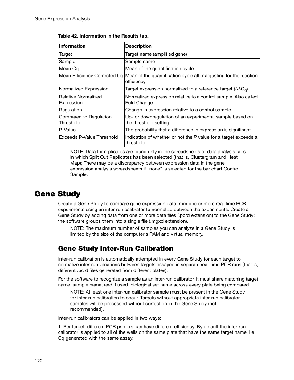 Gene study, Gene study inter-run calibration | Bio-Rad Firmware & Software Updates User Manual | Page 135 / 178