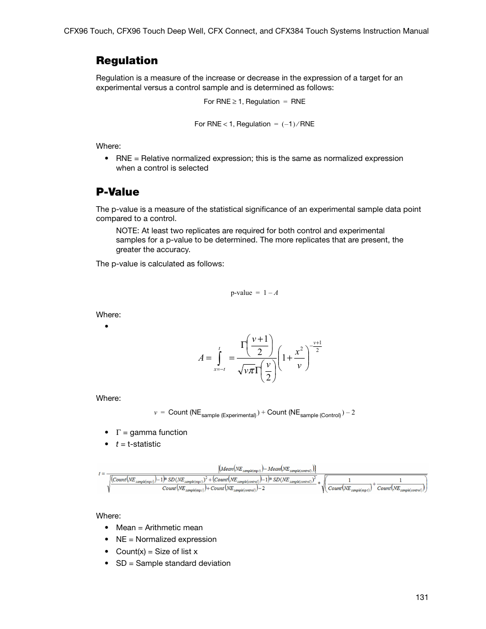 Regulation, P-value | Bio-Rad Firmware & Software Updates User Manual | Page 144 / 178