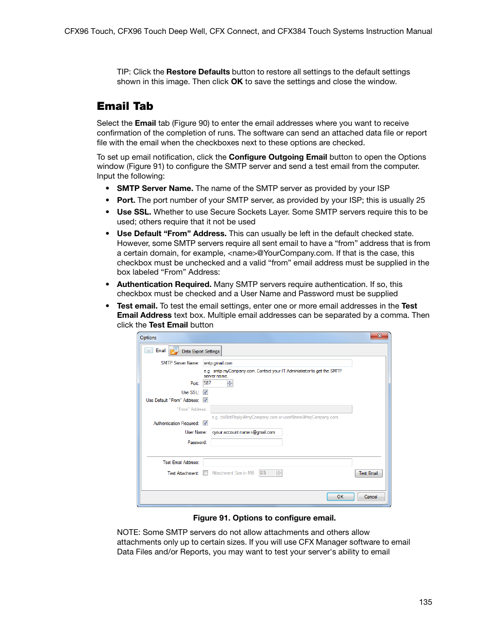 Email tab | Bio-Rad Firmware & Software Updates User Manual | Page 148 / 178