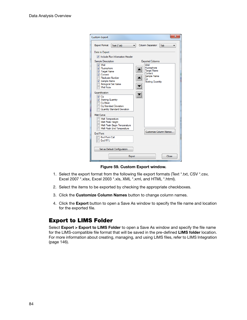 Export to lims folder | Bio-Rad Firmware & Software Updates User Manual | Page 97 / 178