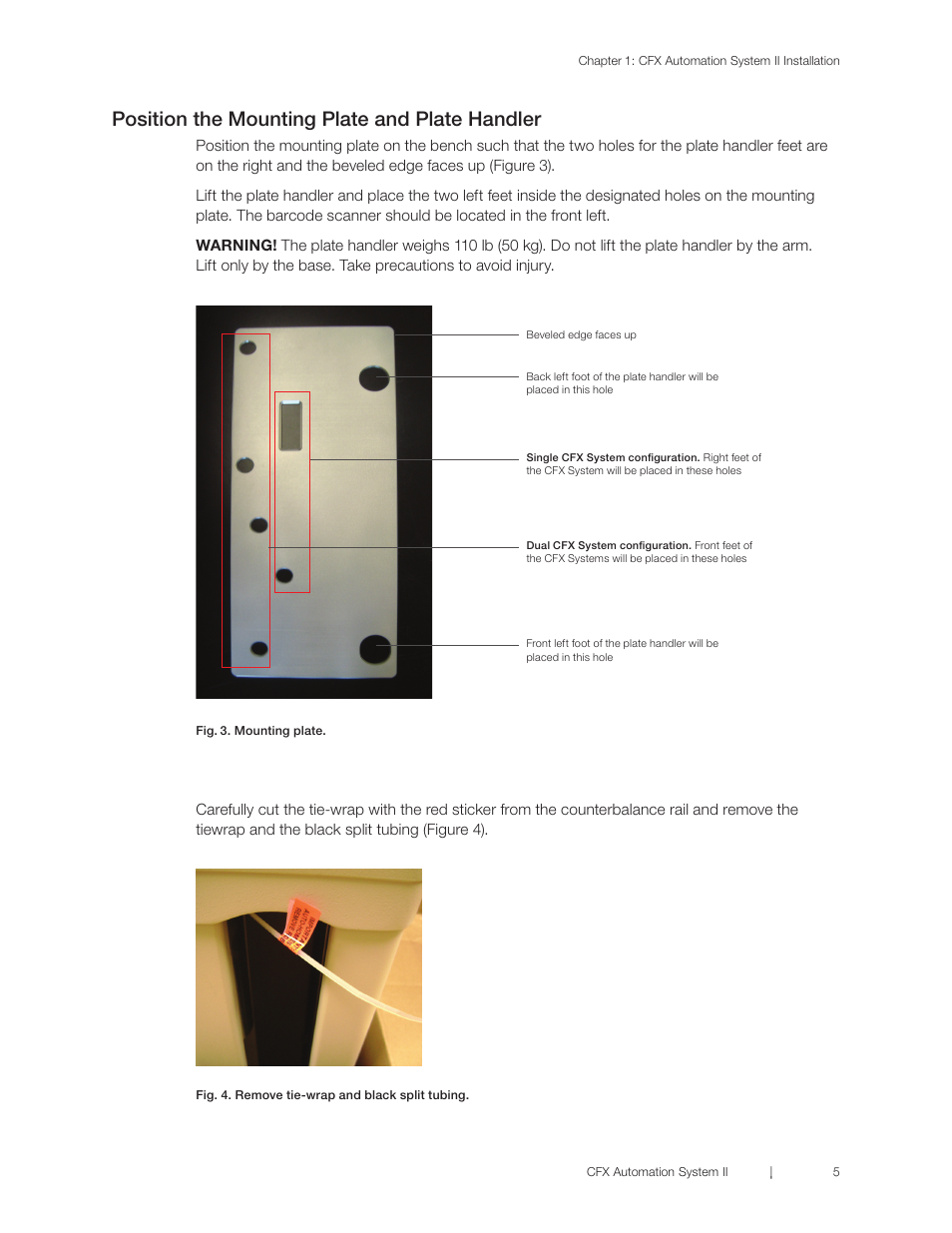 Position the mounting plate and plate handler | Bio-Rad CFX Automation System II User Manual | Page 13 / 48