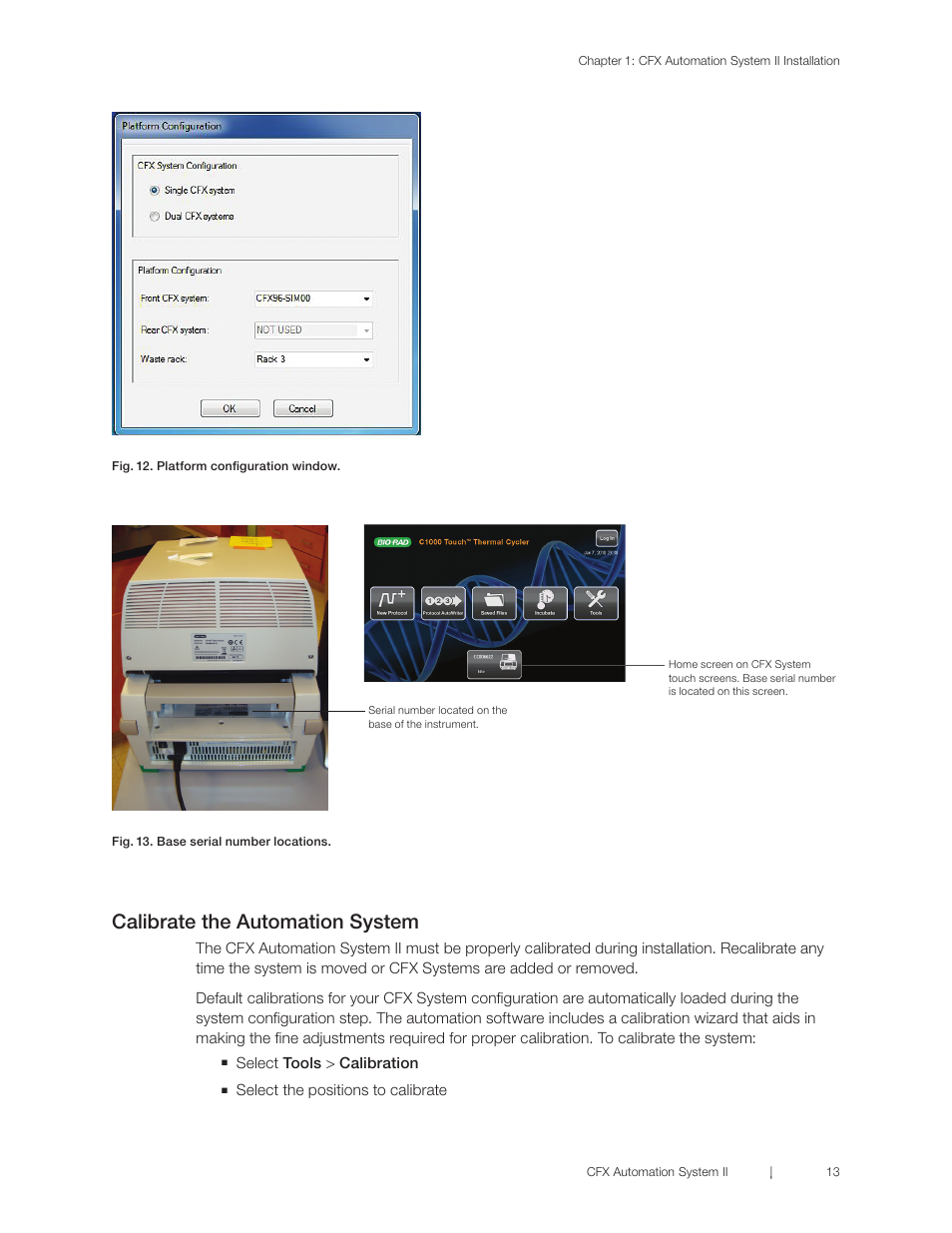 Calibrate the automation system | Bio-Rad CFX Automation System II User Manual | Page 21 / 48