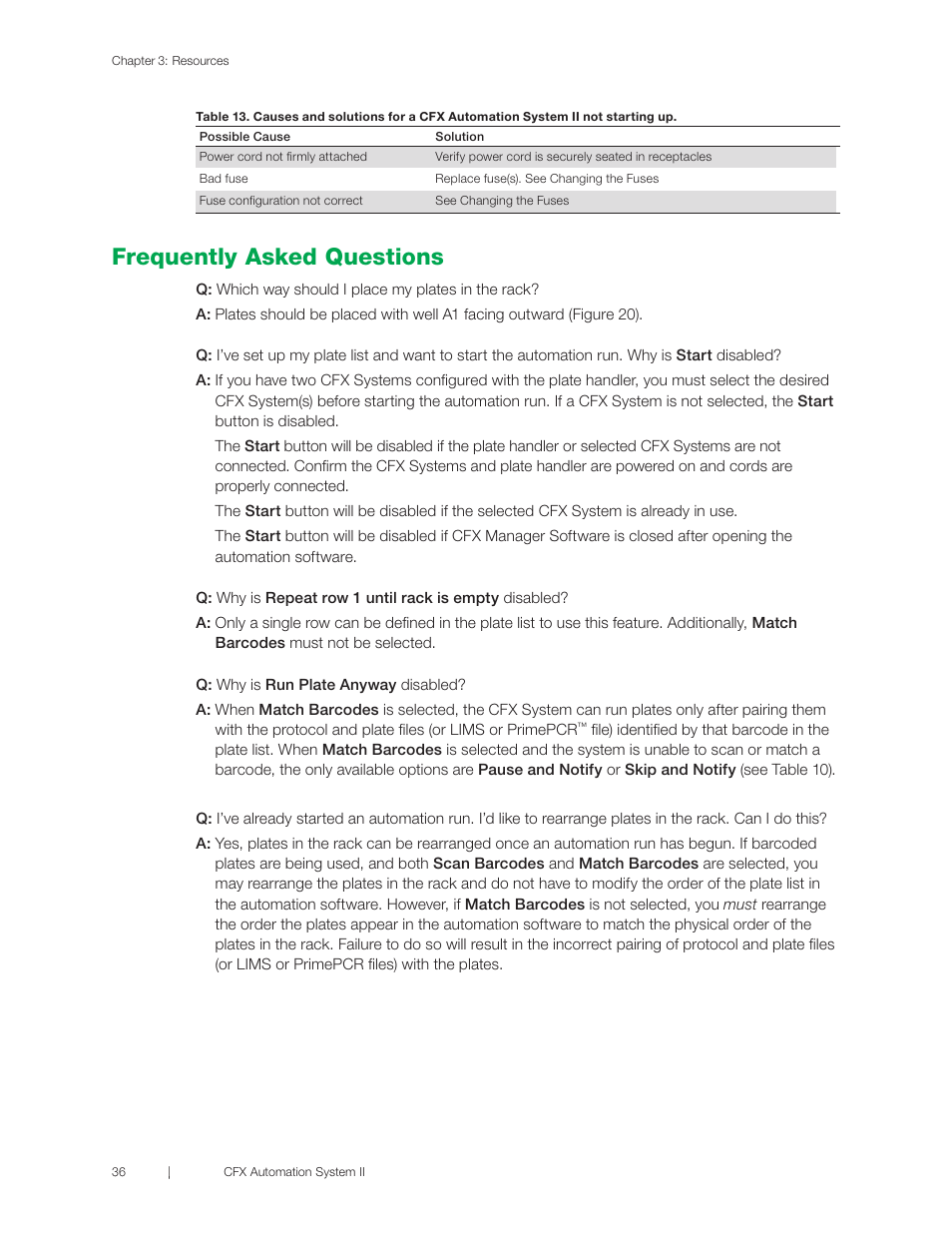 Frequently asked questions | Bio-Rad CFX Automation System II User Manual | Page 44 / 48