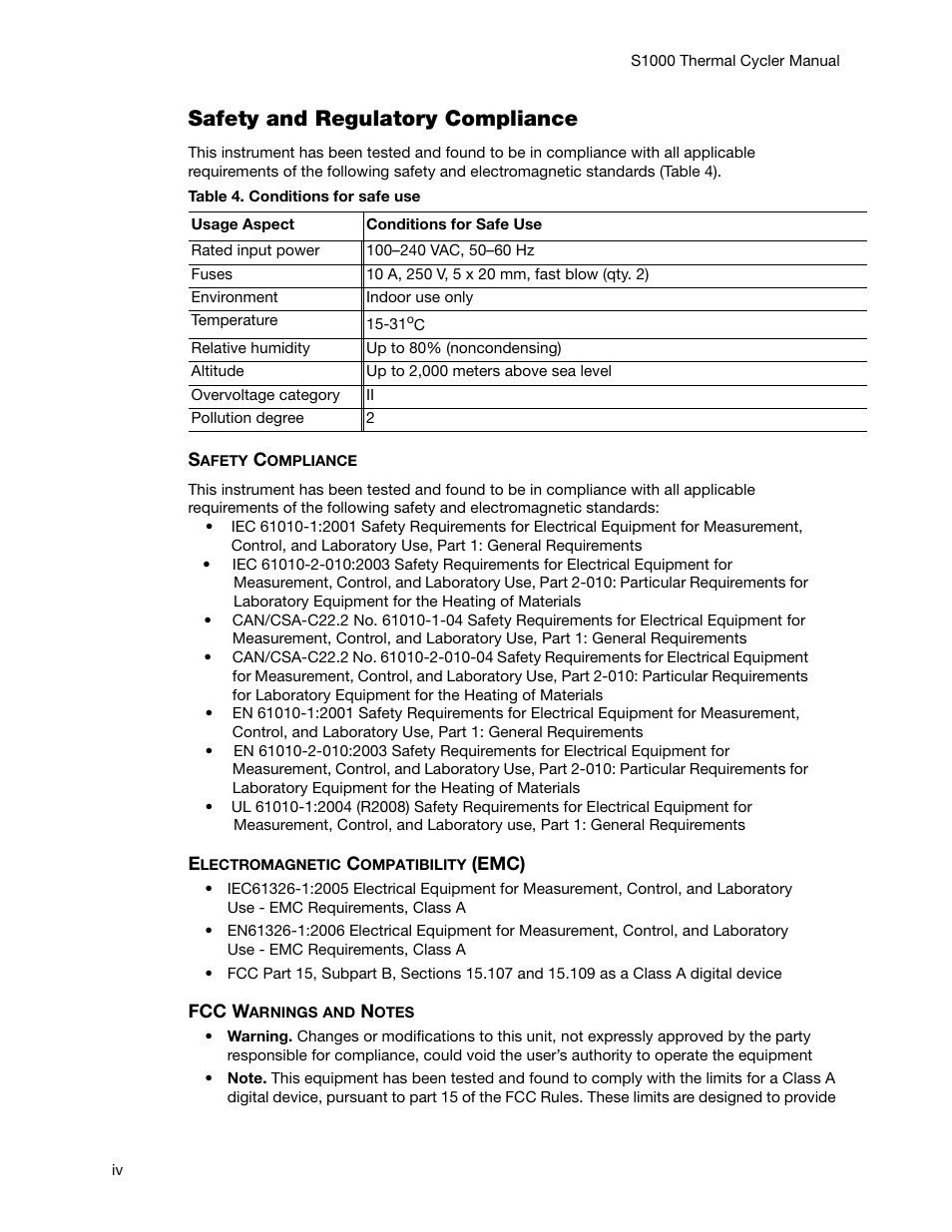 Safety and regulatory compliance | Bio-Rad S1000™ Thermal Cycler User Manual | Page 5 / 41