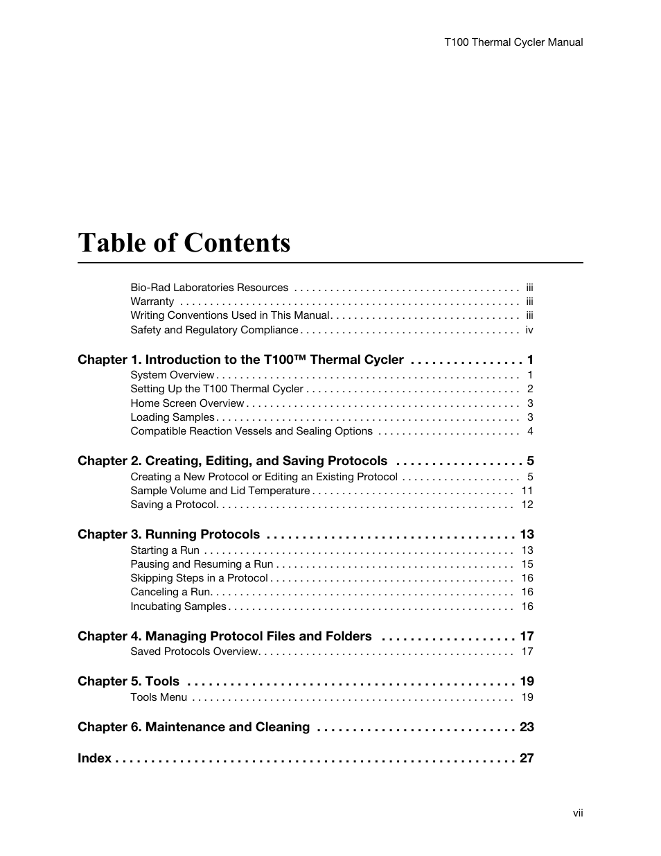 Bio-Rad T100™ Thermal Cycler User Manual | Page 9 / 40