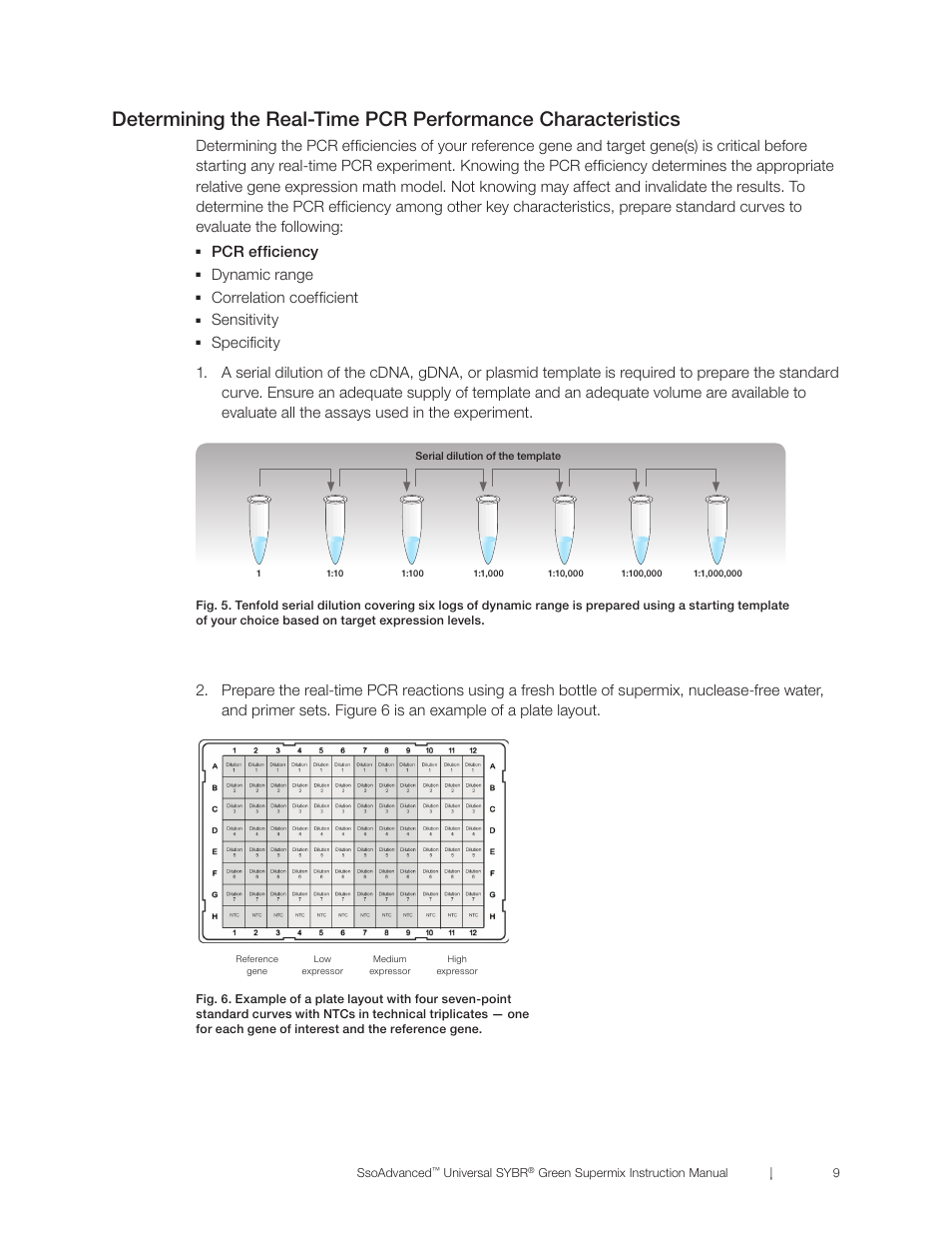 Pcr efficiency, Dynamic range, Correlation coefficient | Sensitivity | Bio-Rad SsoAdvanced™ Universal SYBR® Green Supermix User Manual | Page 15 / 28