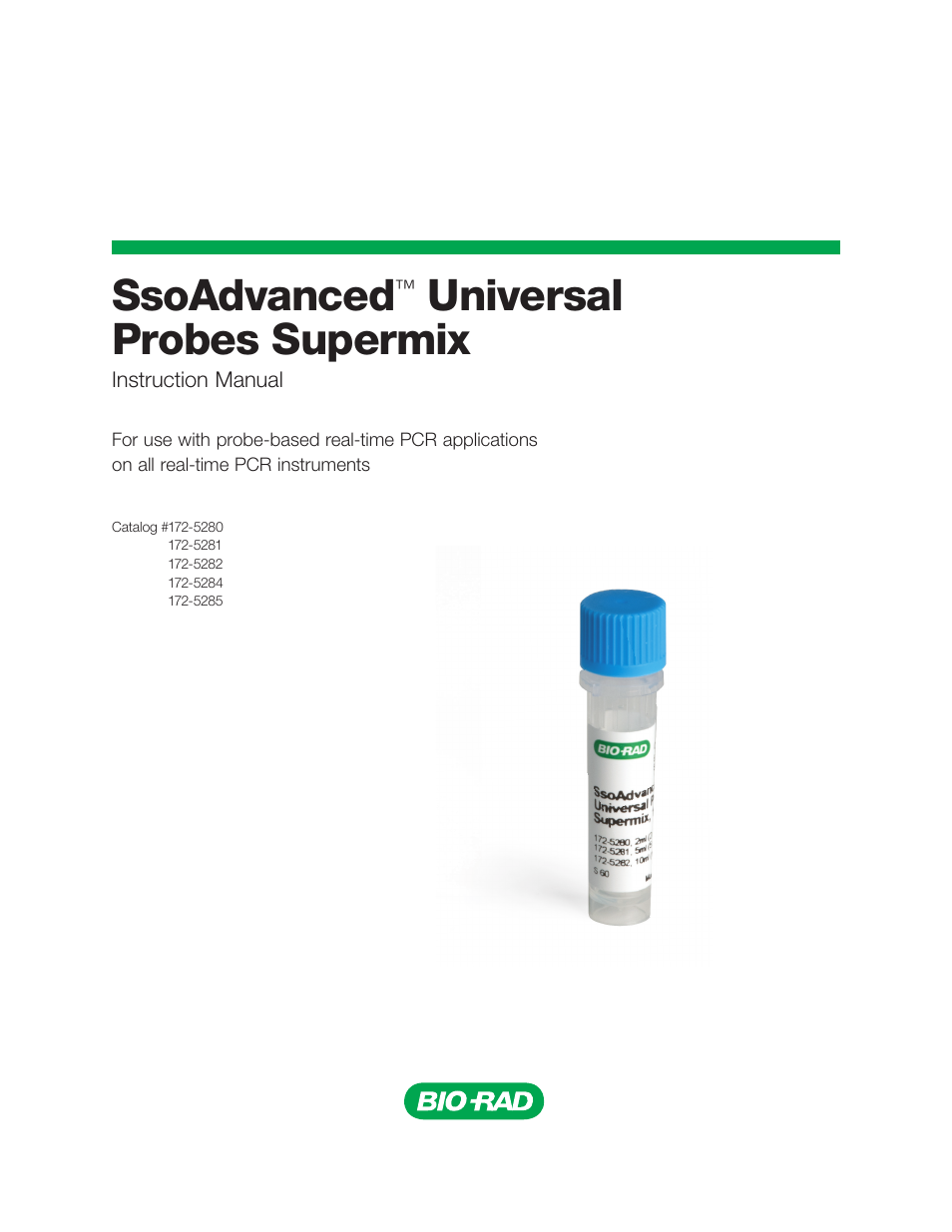 Bio-Rad SsoAdvanced™ Universal Probes Supermix User Manual | 29 pages