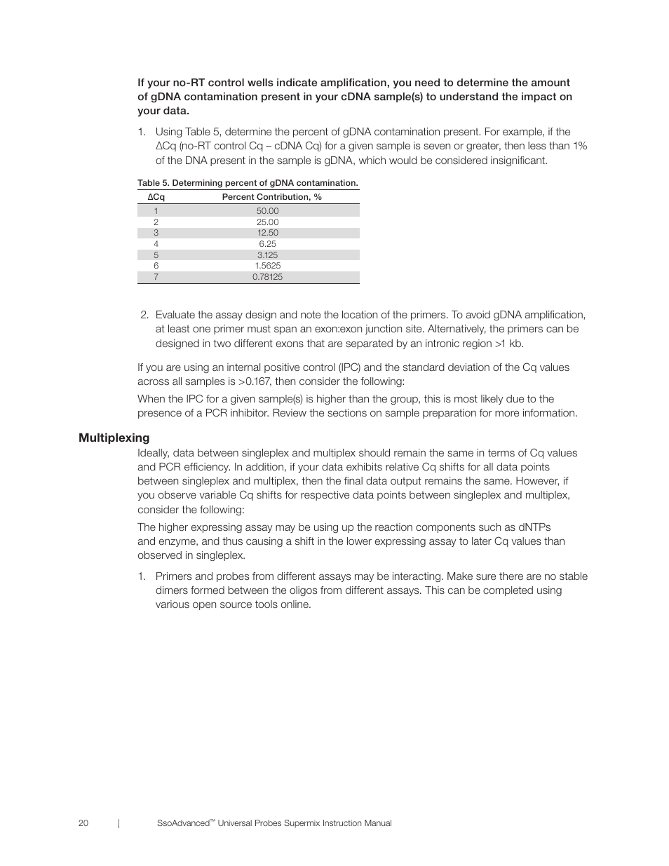 Multiplexing | Bio-Rad SsoAdvanced™ Universal Probes Supermix User Manual | Page 26 / 29