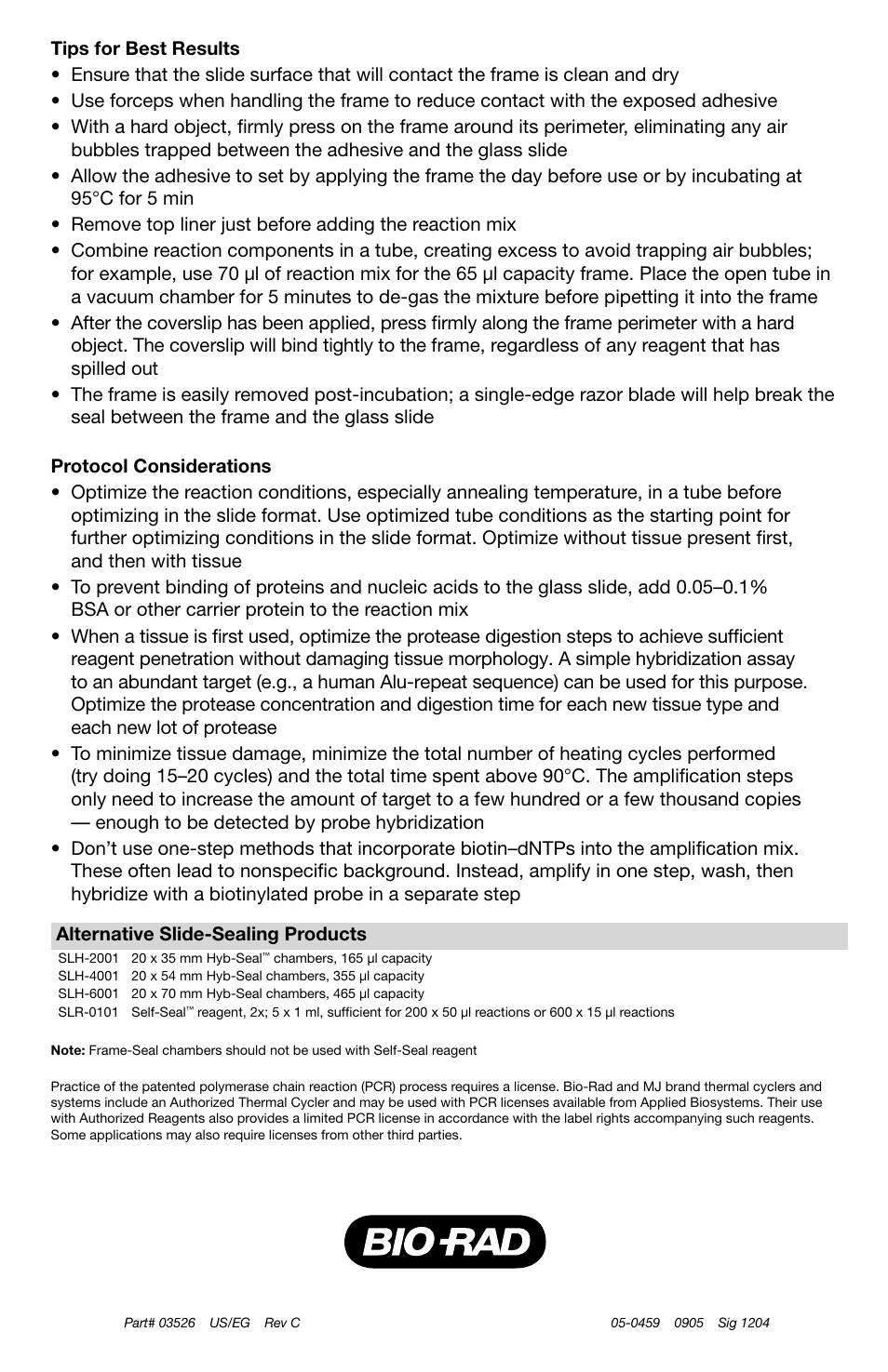 Bio-Rad PCR Plastic Accessories User Manual | Page 2 / 2