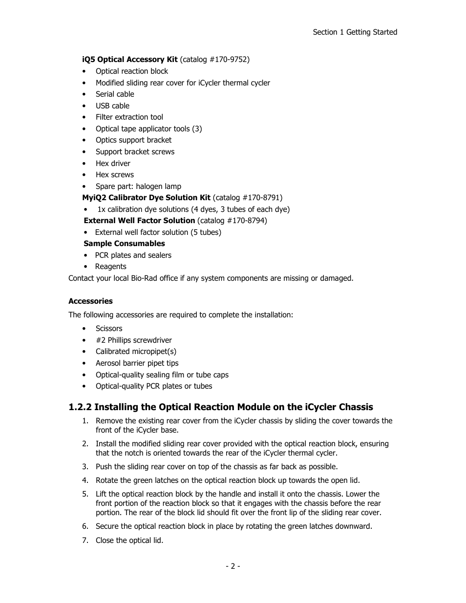 Bio-Rad iQ™5 Optical System Software, Version 2.1 User Manual | Page 11 / 152