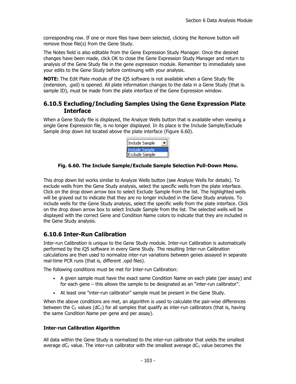 6 inter-run calibration | Bio-Rad iQ™5 Optical System Software, Version 2.1 User Manual | Page 112 / 152