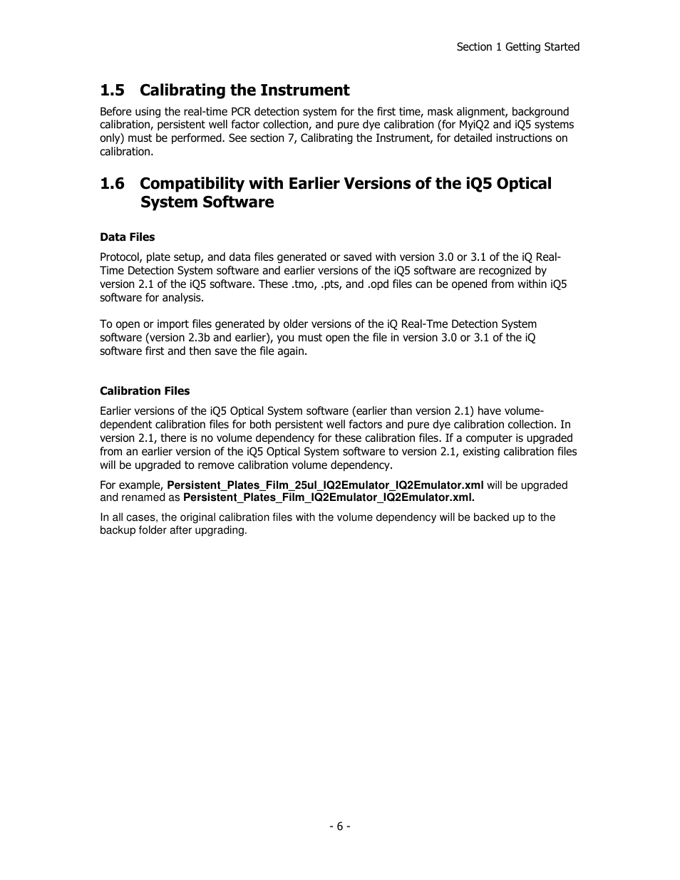 Calibrating the instrument | Bio-Rad iQ™5 Optical System Software, Version 2.1 User Manual | Page 15 / 152