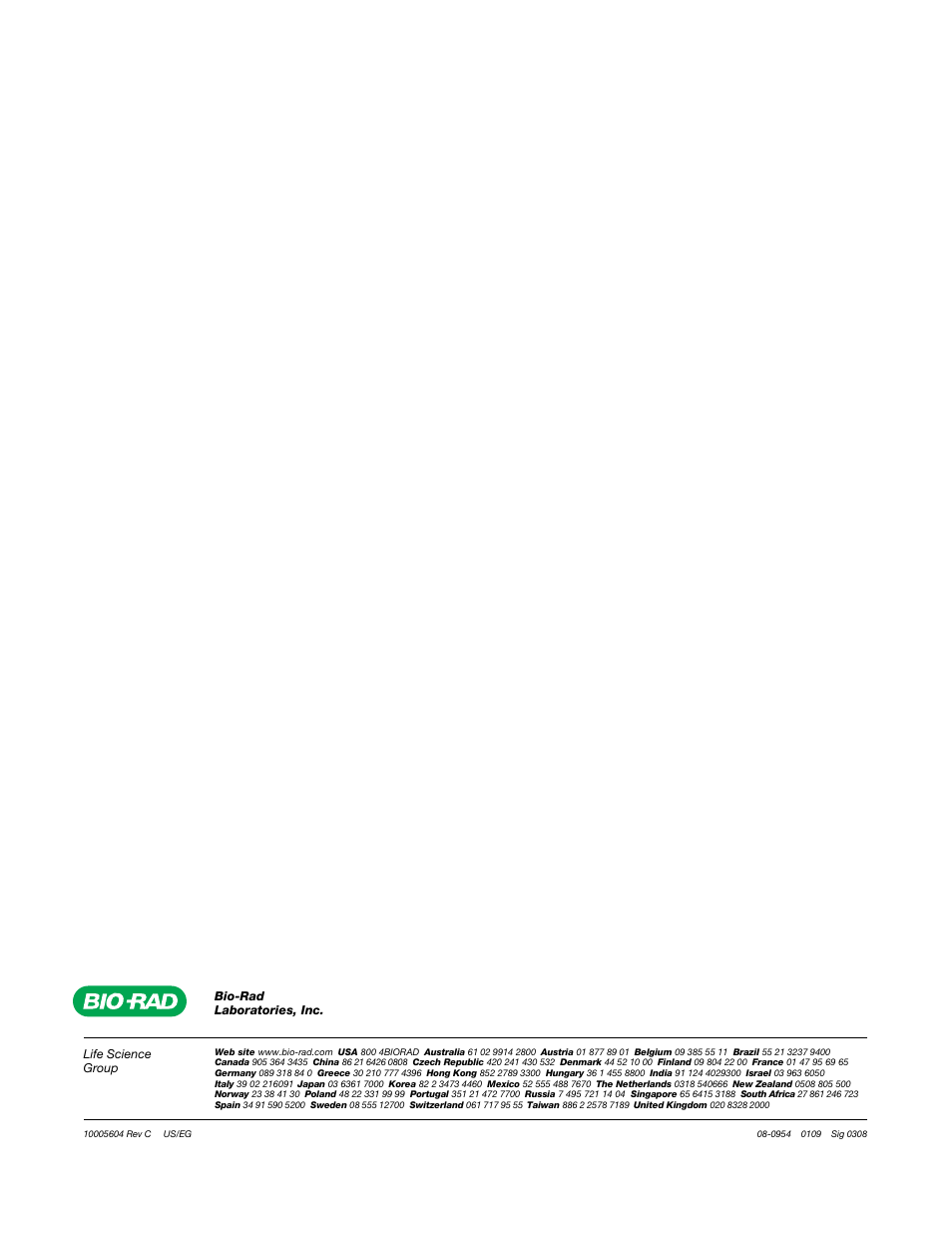0954_iq5_soft2.1_manualcvr_final | Bio-Rad iQ™5 Optical System Software, Version 2.1 User Manual | Page 152 / 152