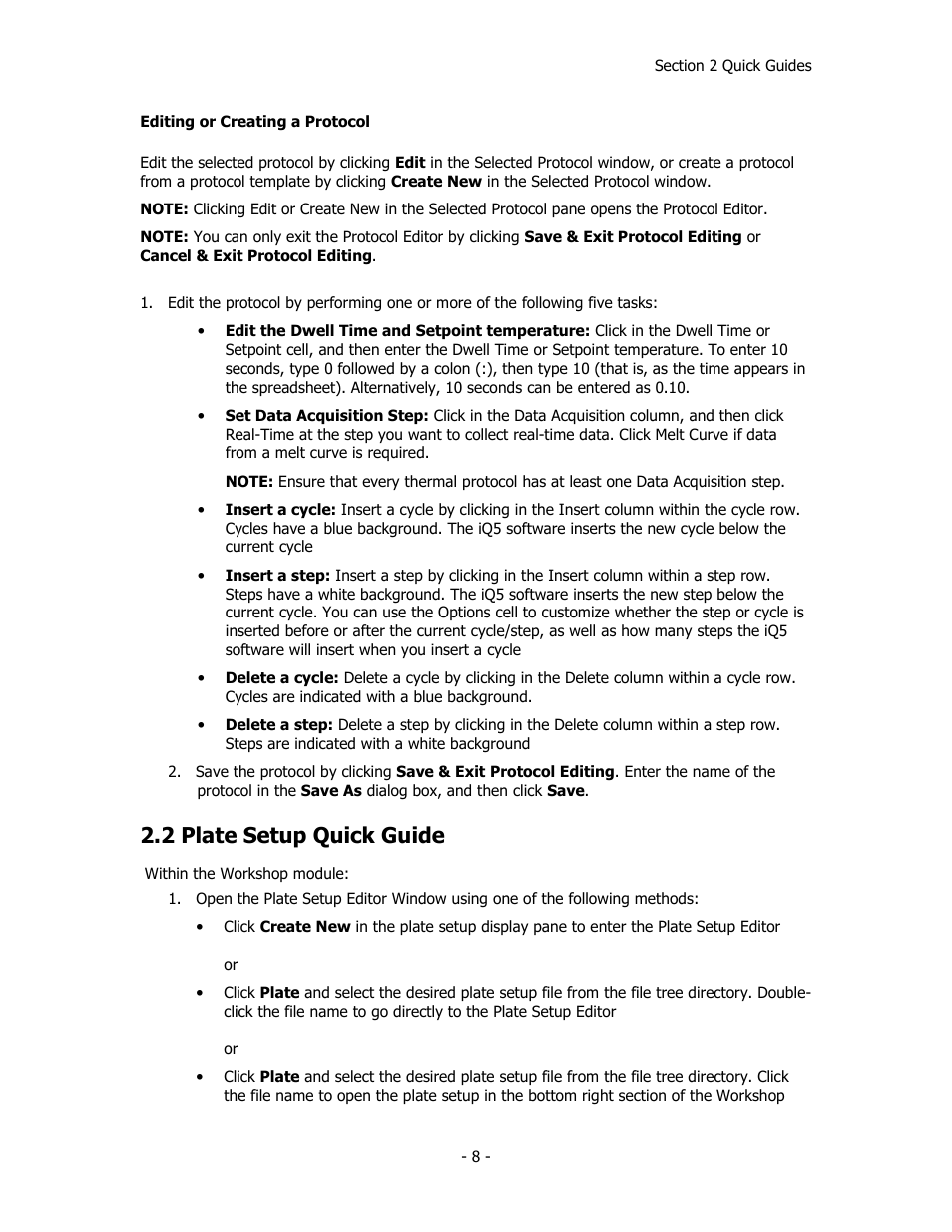 2 plate setup quick guide | Bio-Rad iQ™5 Optical System Software, Version 2.1 User Manual | Page 17 / 152