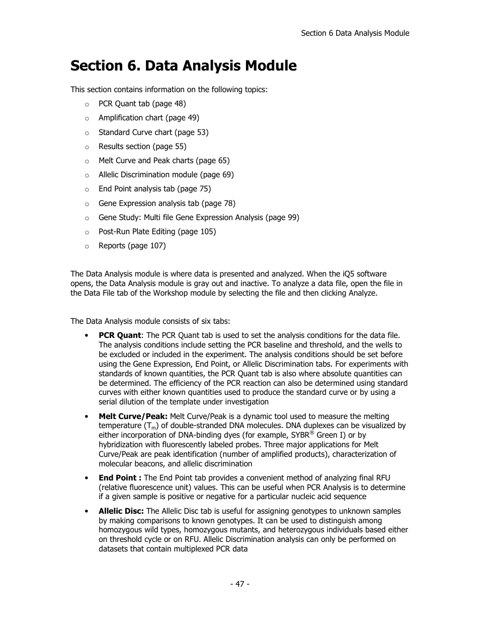Bio-Rad iQ™5 Optical System Software, Version 2.1 User Manual | Page 56 / 152