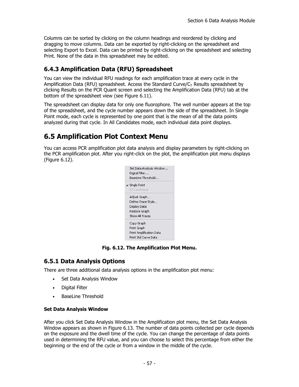 5 amplification plot context menu | Bio-Rad iQ™5 Optical System Software, Version 2.1 User Manual | Page 66 / 152