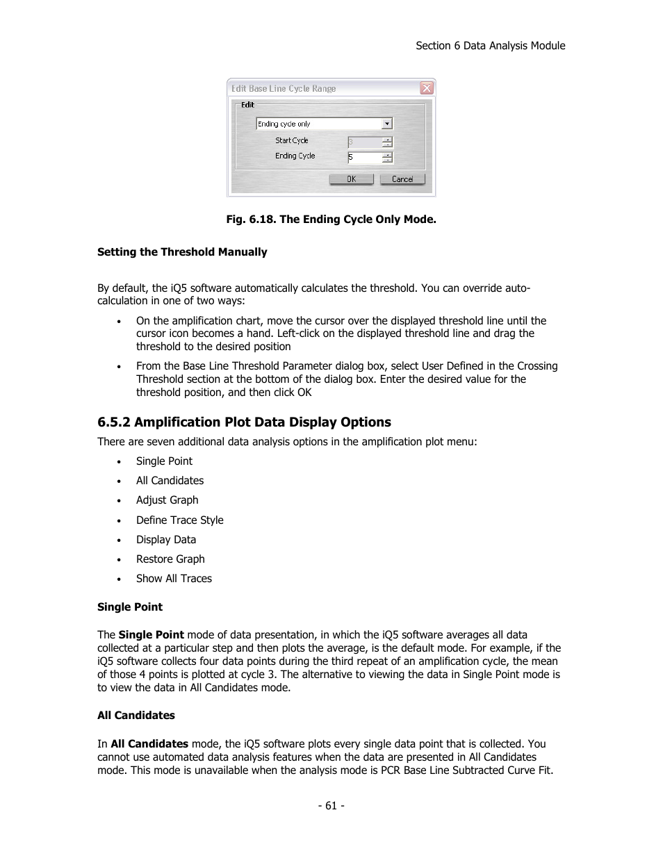 2 amplification plot data display options | Bio-Rad iQ™5 Optical System Software, Version 2.1 User Manual | Page 70 / 152