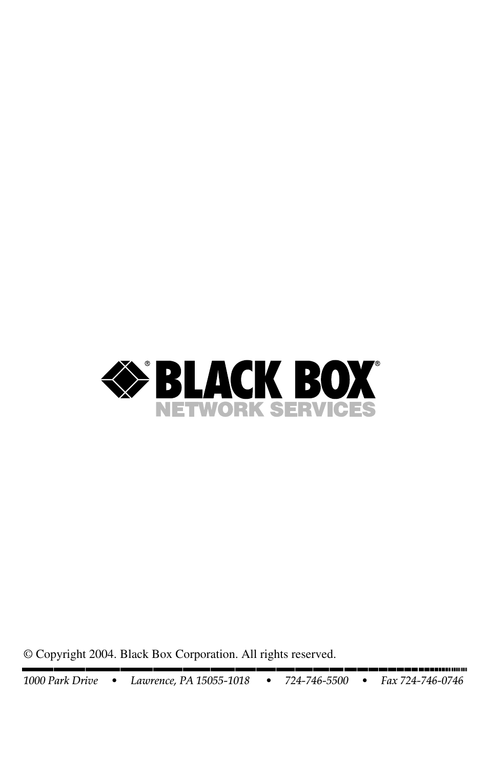 Black Box MD403A User Manual | Page 20 / 20