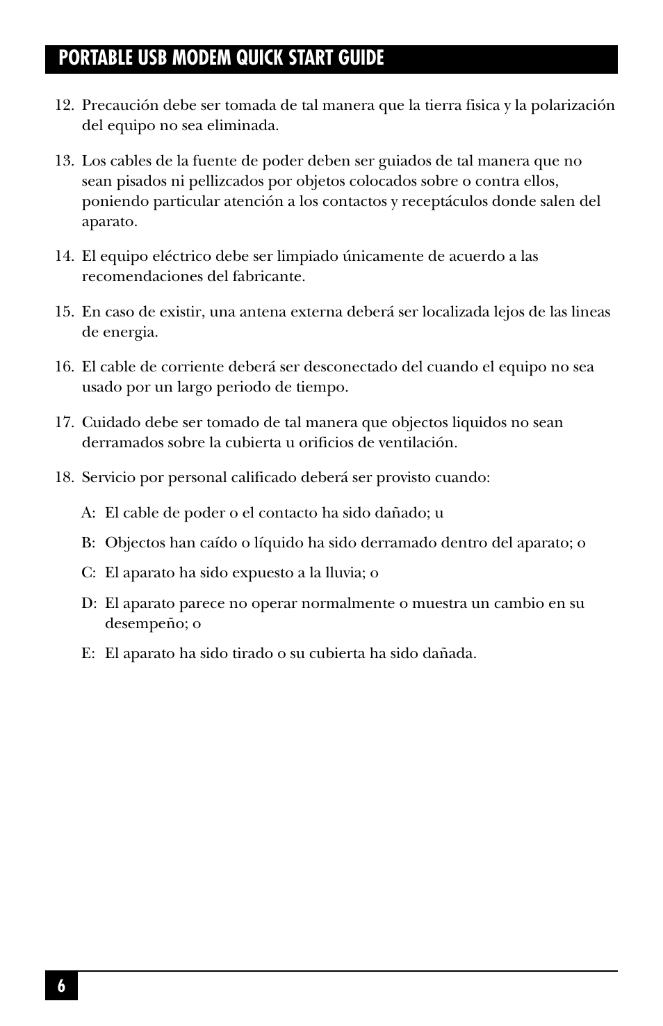 Portable usb modem quick start guide | Black Box MD403A User Manual | Page 7 / 20