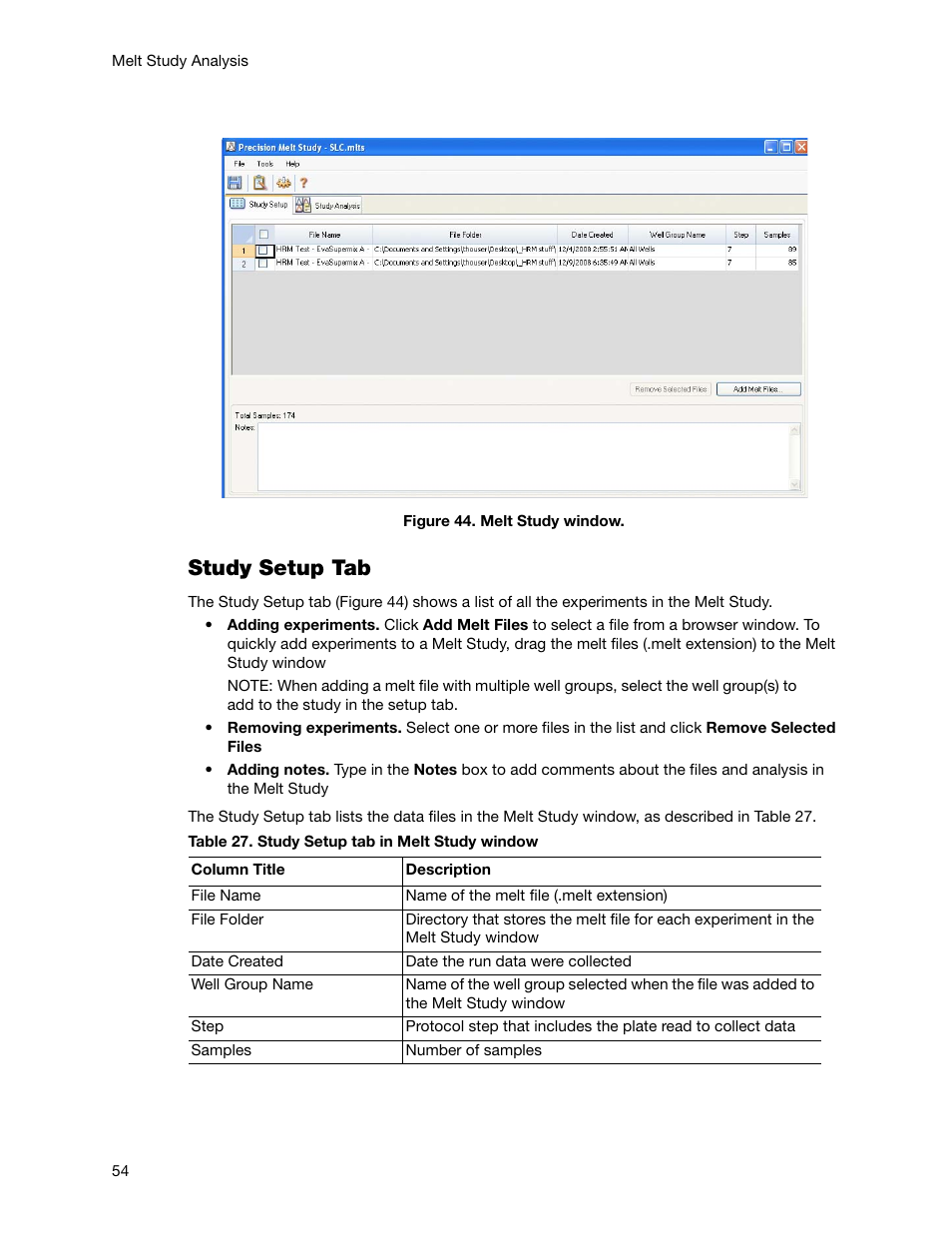 Study setup tab | Bio-Rad Precision Melt Analysis™ Software User Manual | Page 59 / 68