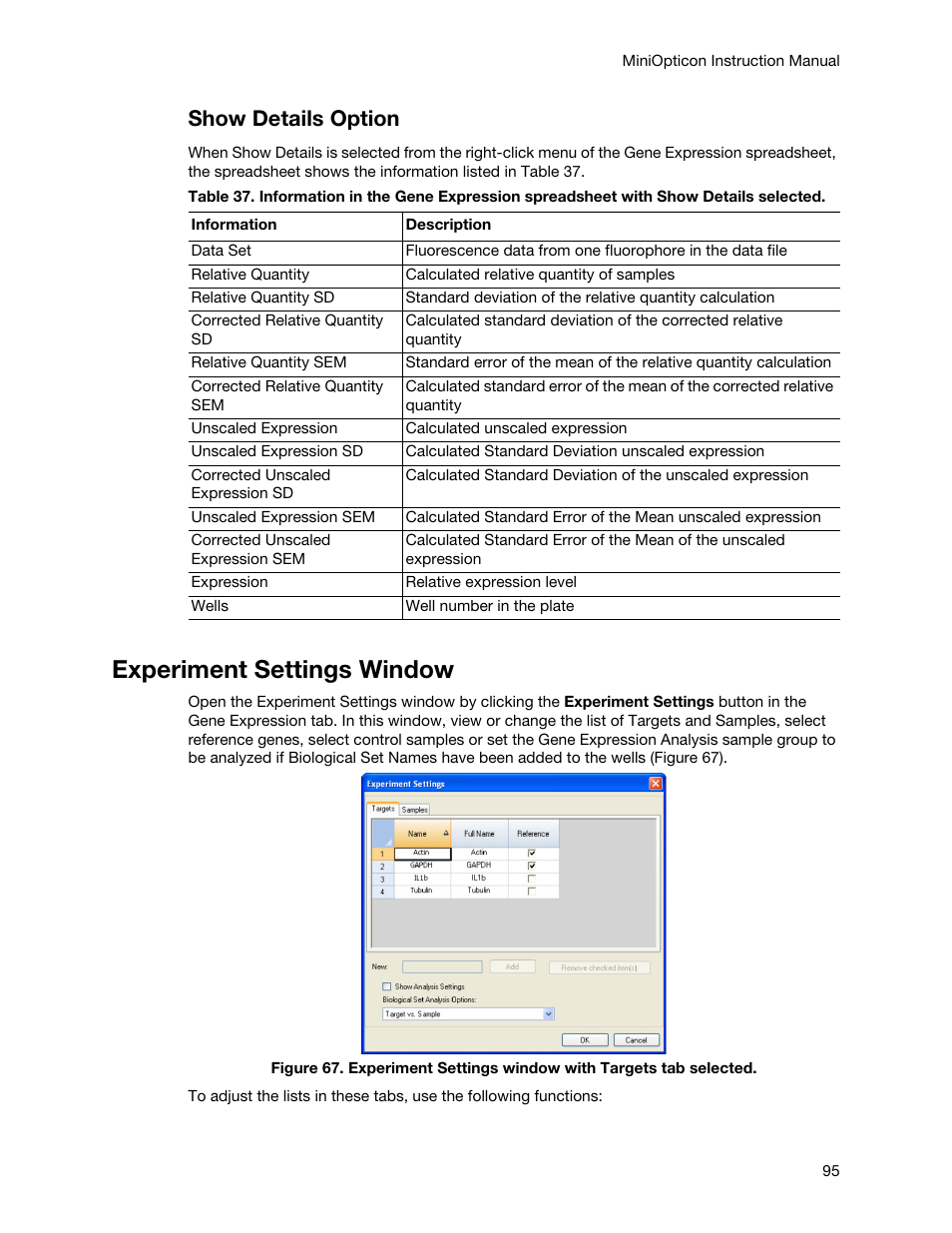 Experiment settings window, Show details option | Bio-Rad Firmware & Software Updates User Manual | Page 106 / 148