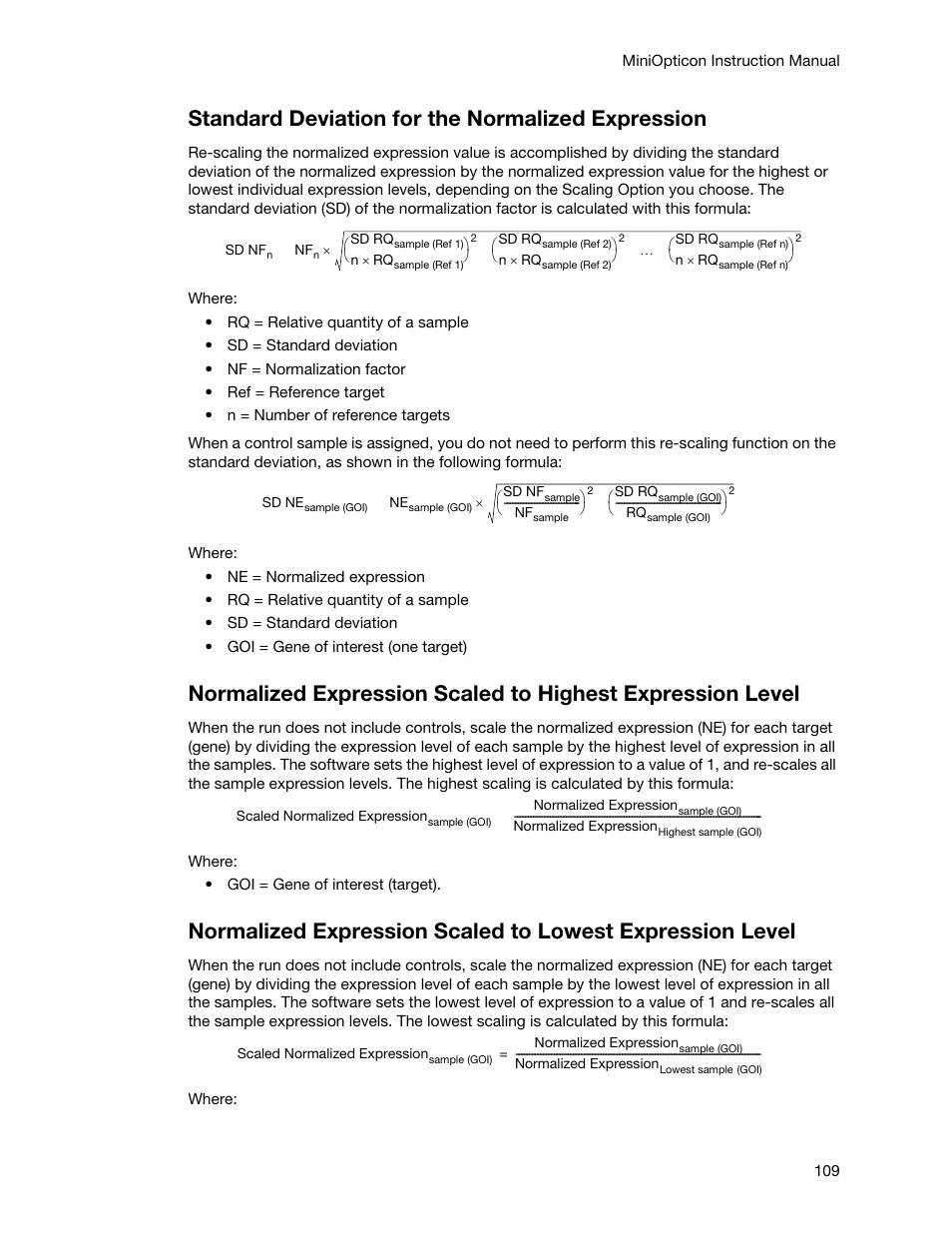 Standard deviation for the normalized expression | Bio-Rad Firmware & Software Updates User Manual | Page 120 / 148