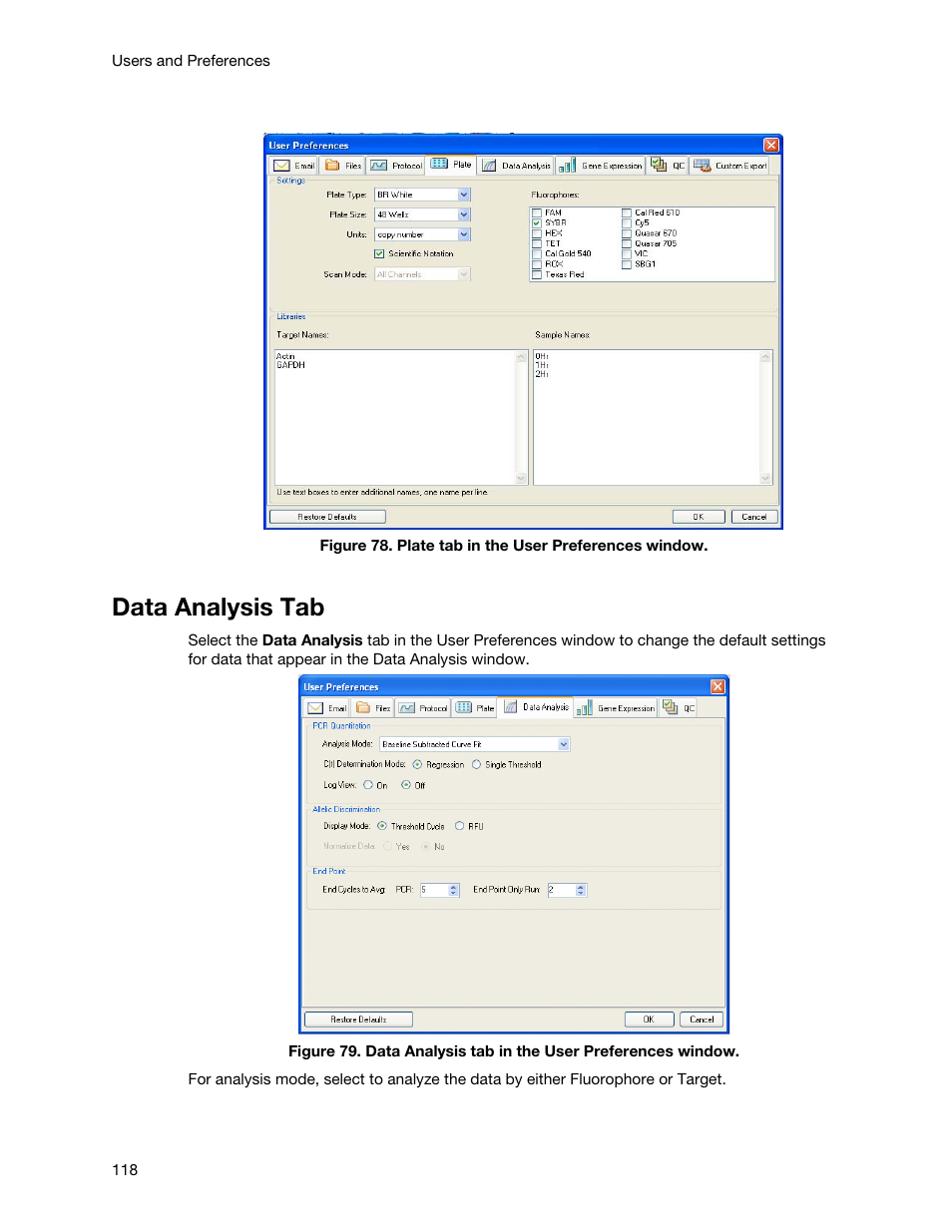 Data analysis tab | Bio-Rad Firmware & Software Updates User Manual | Page 129 / 148