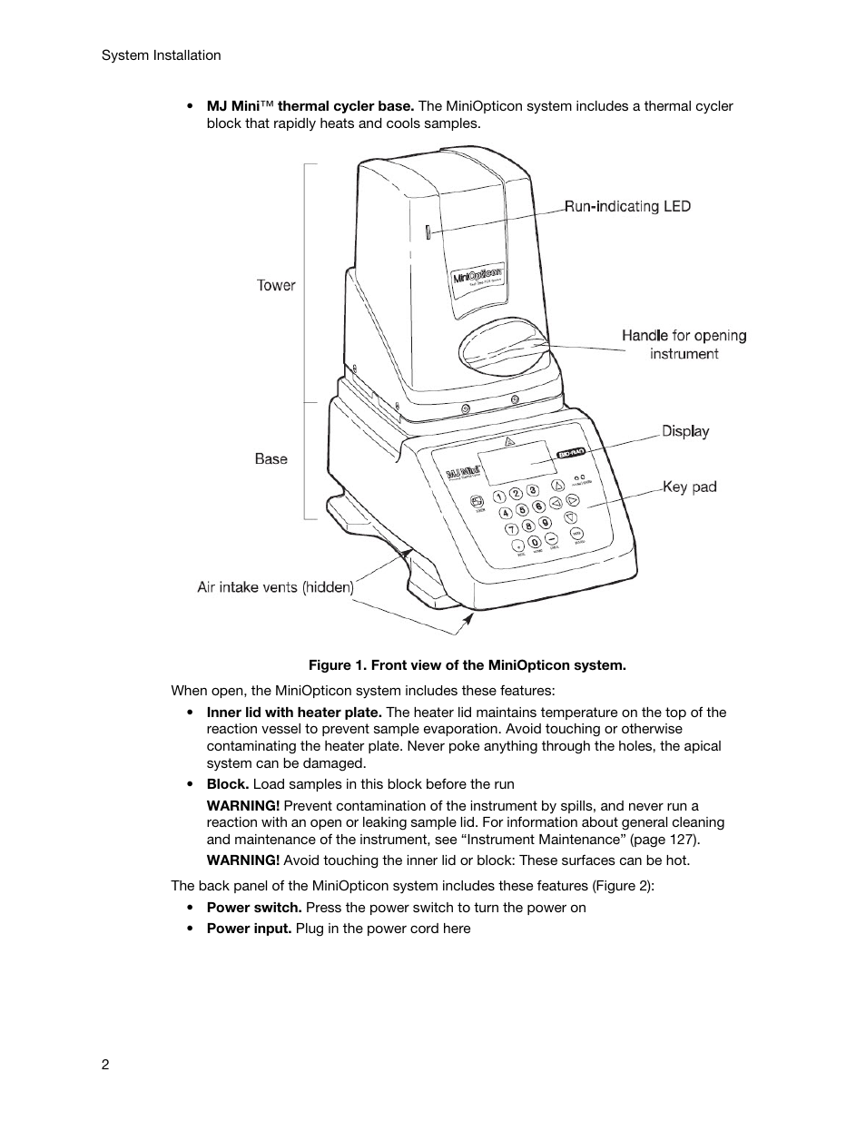 The miniopticon system (figure 1) includes | Bio-Rad Firmware & Software Updates User Manual | Page 13 / 148