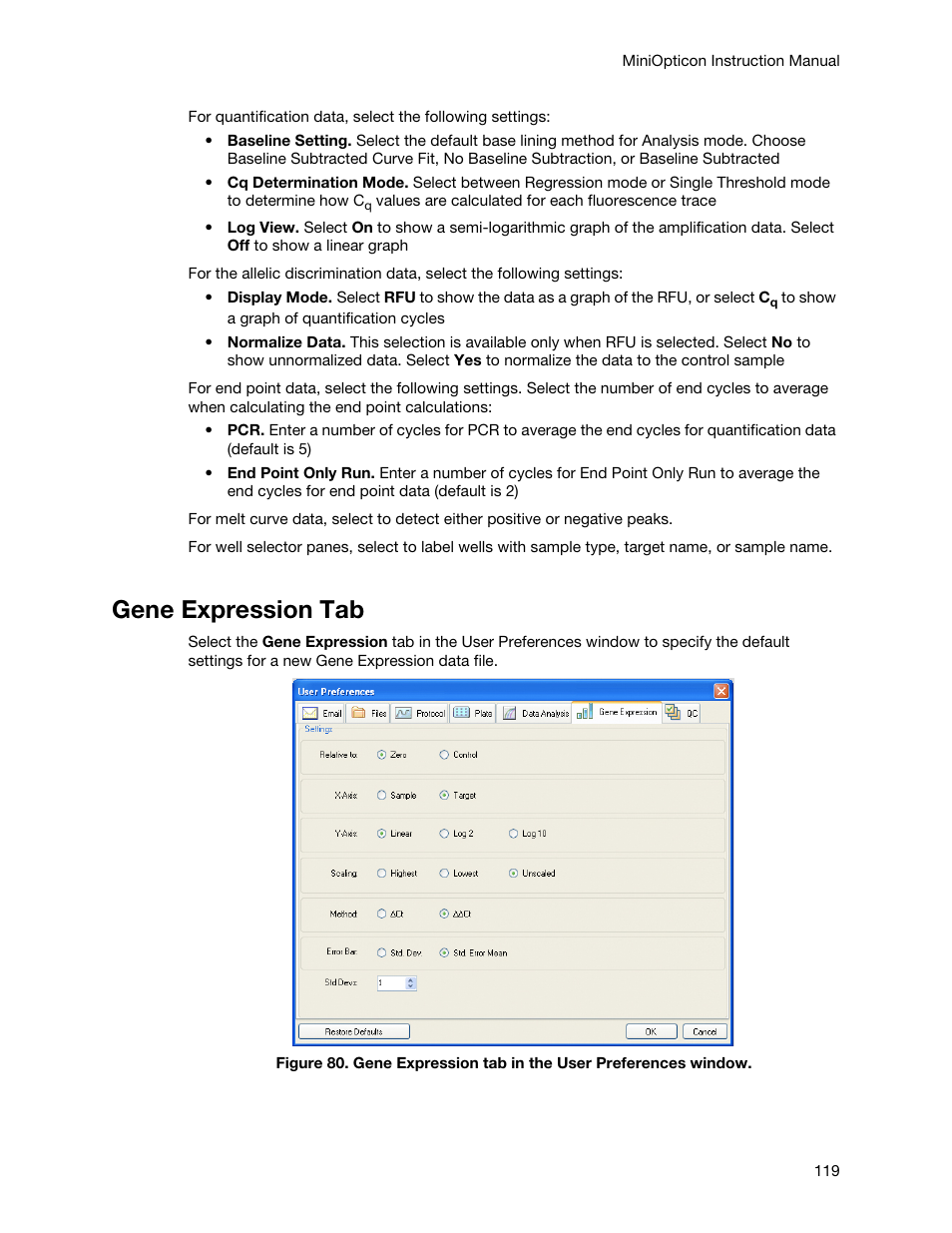 Gene expression tab | Bio-Rad Firmware & Software Updates User Manual | Page 130 / 148