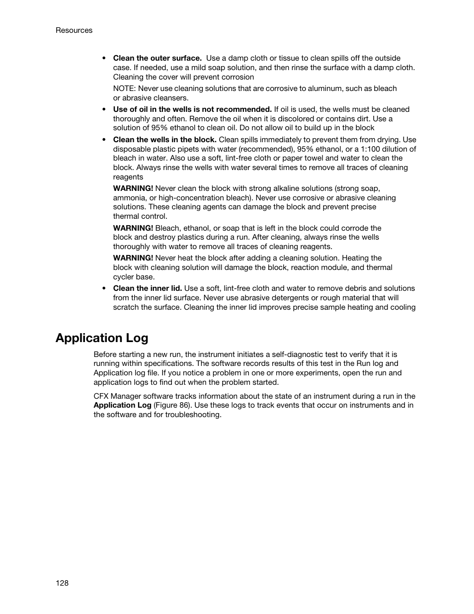 Application log | Bio-Rad Firmware & Software Updates User Manual | Page 139 / 148