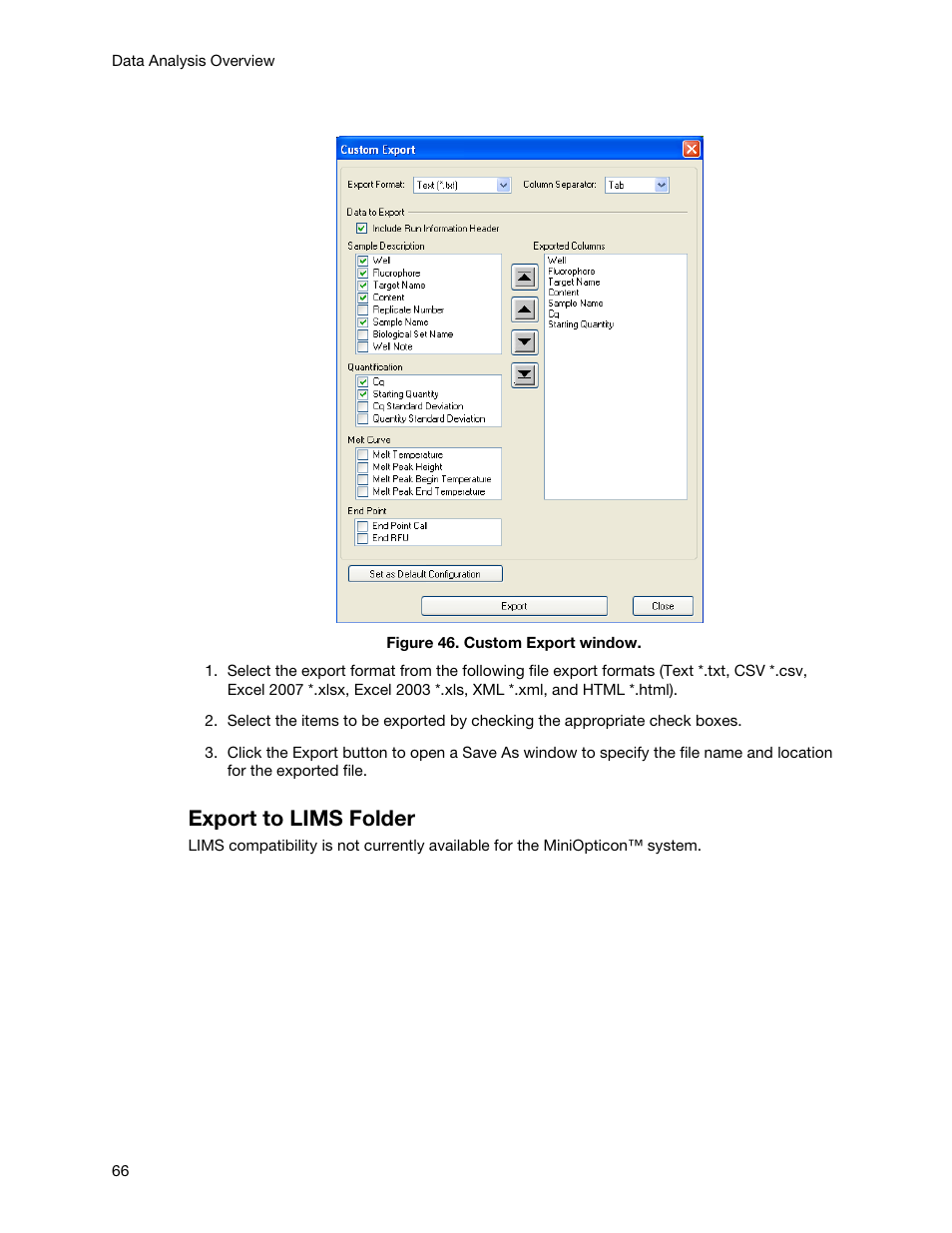 Export to lims folder | Bio-Rad Firmware & Software Updates User Manual | Page 77 / 148