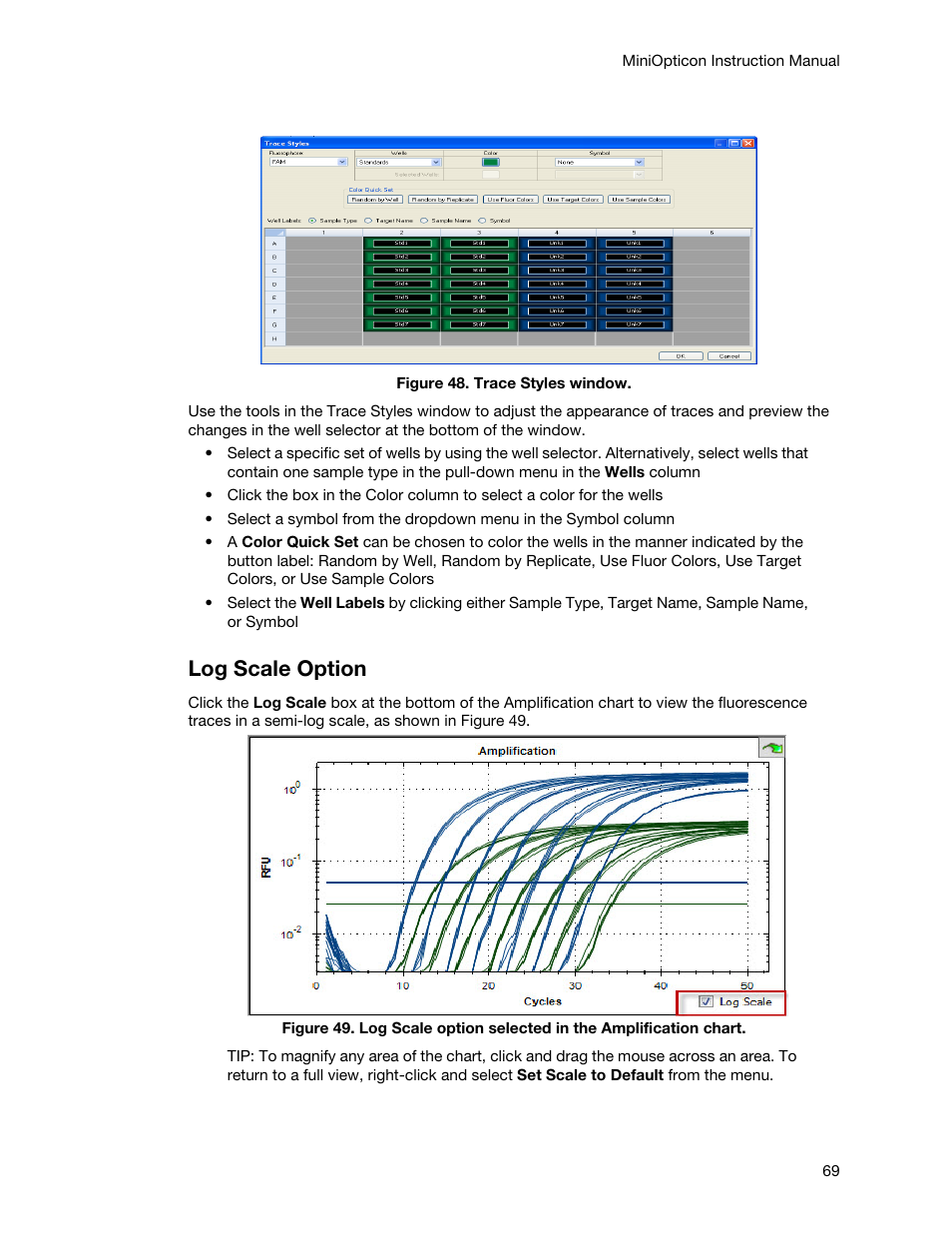 Log scale option | Bio-Rad Firmware & Software Updates User Manual | Page 80 / 148