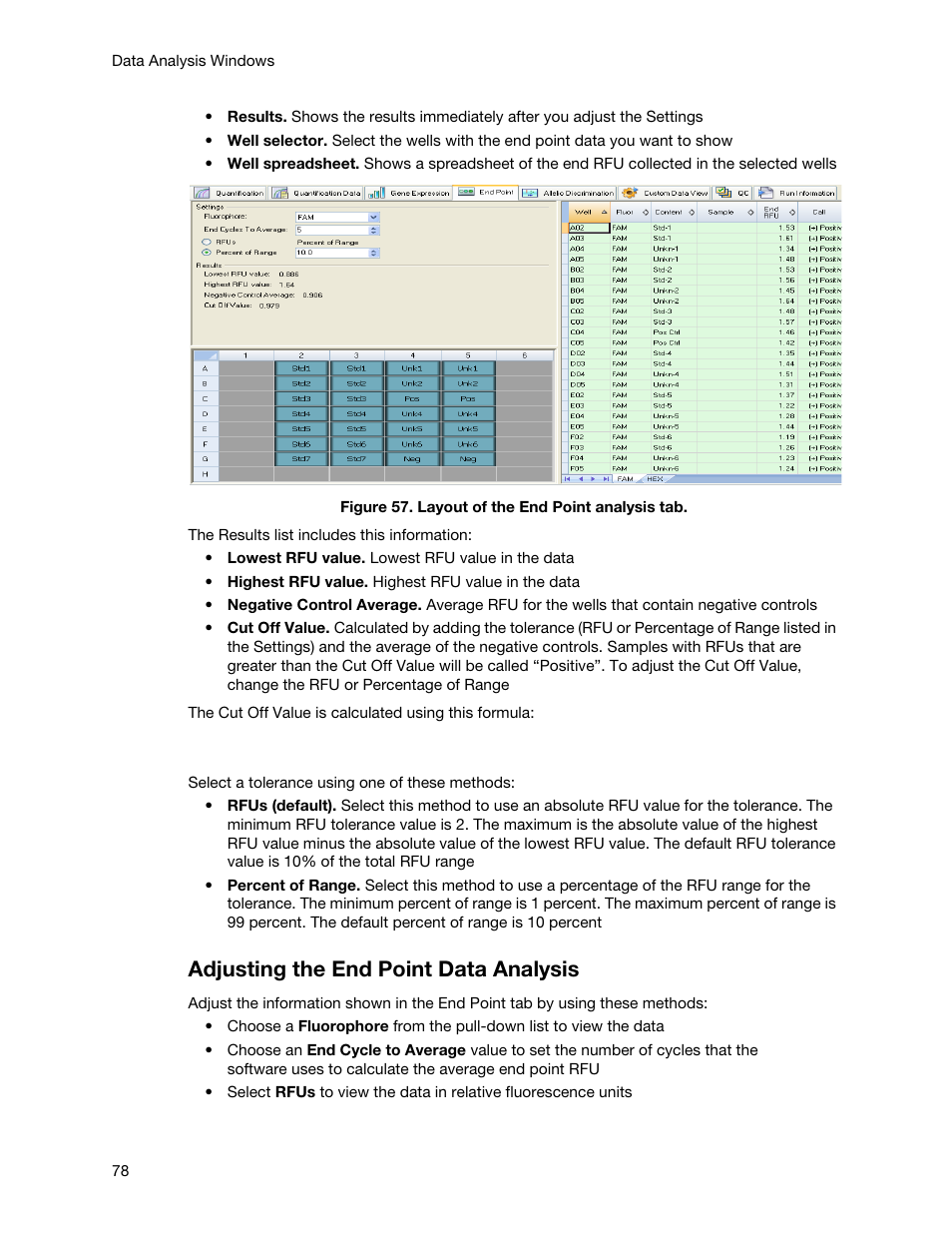 Adjusting the end point data analysis | Bio-Rad Firmware & Software Updates User Manual | Page 89 / 148