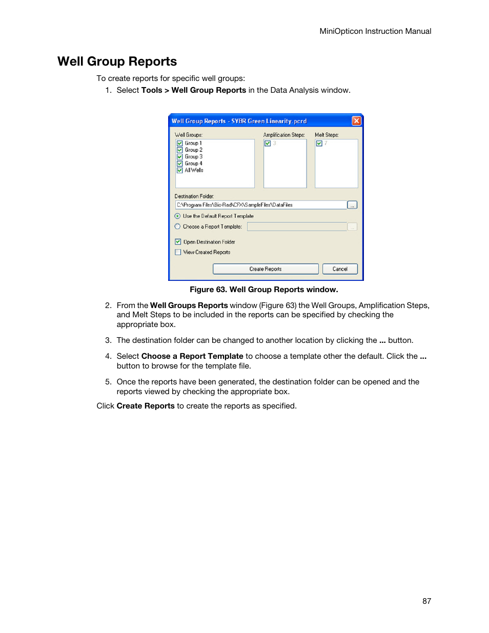 Well group reports | Bio-Rad Firmware & Software Updates User Manual | Page 98 / 148