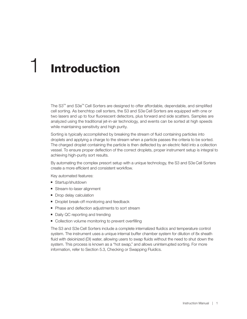 Introduction | Bio-Rad S3™ Cell Sorter User Manual | Page 11 / 132