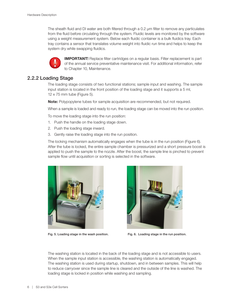2 loading stage | Bio-Rad S3™ Cell Sorter User Manual | Page 16 / 132