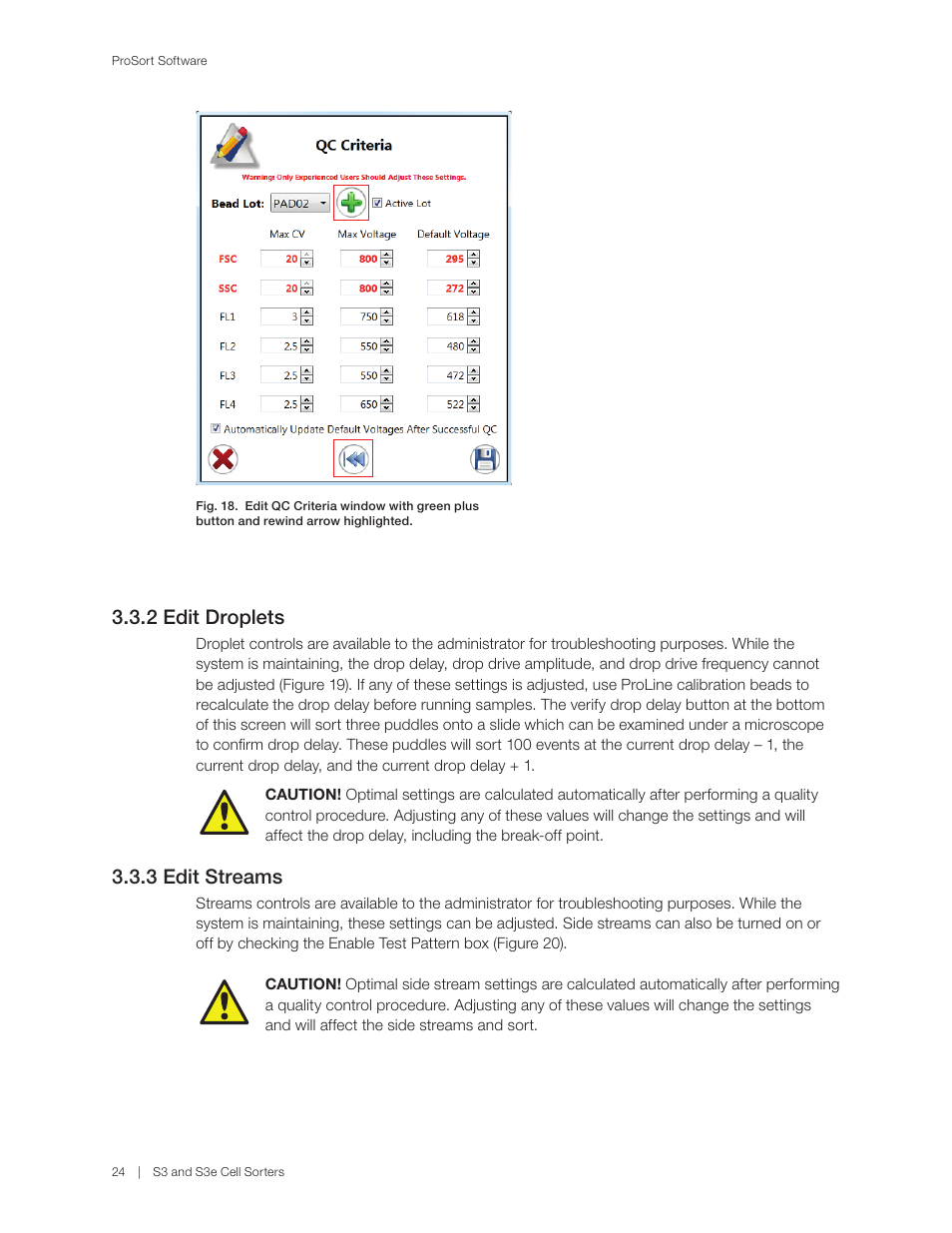 2 edit droplets, 3 edit streams | Bio-Rad S3™ Cell Sorter User Manual | Page 34 / 132