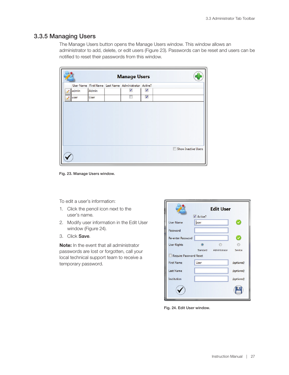 5 managing users | Bio-Rad S3™ Cell Sorter User Manual | Page 37 / 132