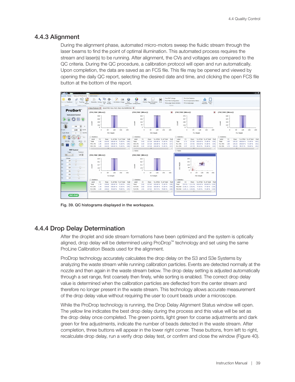 3 alignment, 4 drop delay determination | Bio-Rad S3™ Cell Sorter User Manual | Page 49 / 132