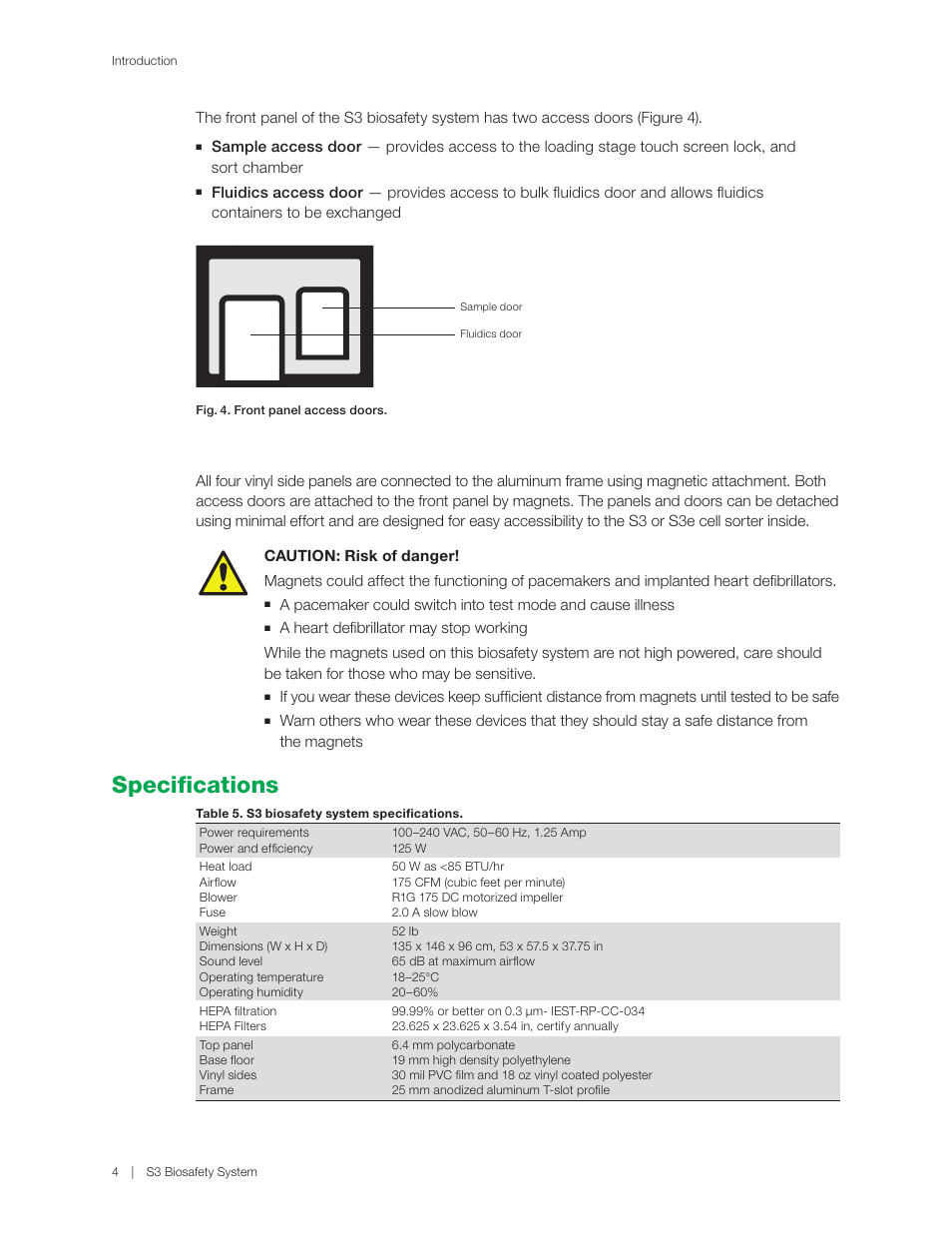 Specifications | Bio-Rad S3™ Cell Sorter User Manual | Page 14 / 36