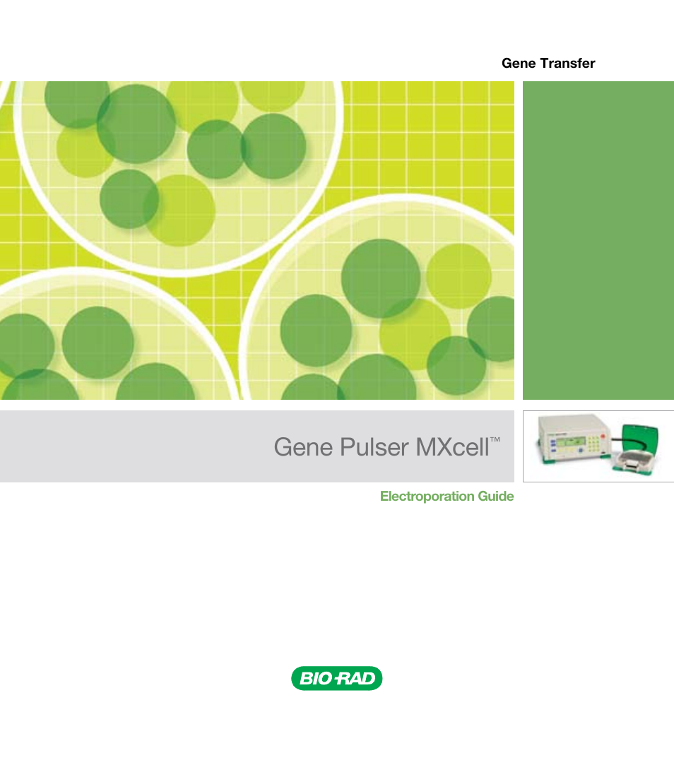 Bio-Rad Gene Pulser MXcell™ Electroporation System User Manual | 19 pages