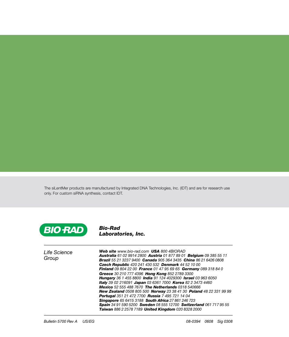 Bio-Rad Gene Pulser MXcell™ Electroporation System User Manual | Page 19 / 19