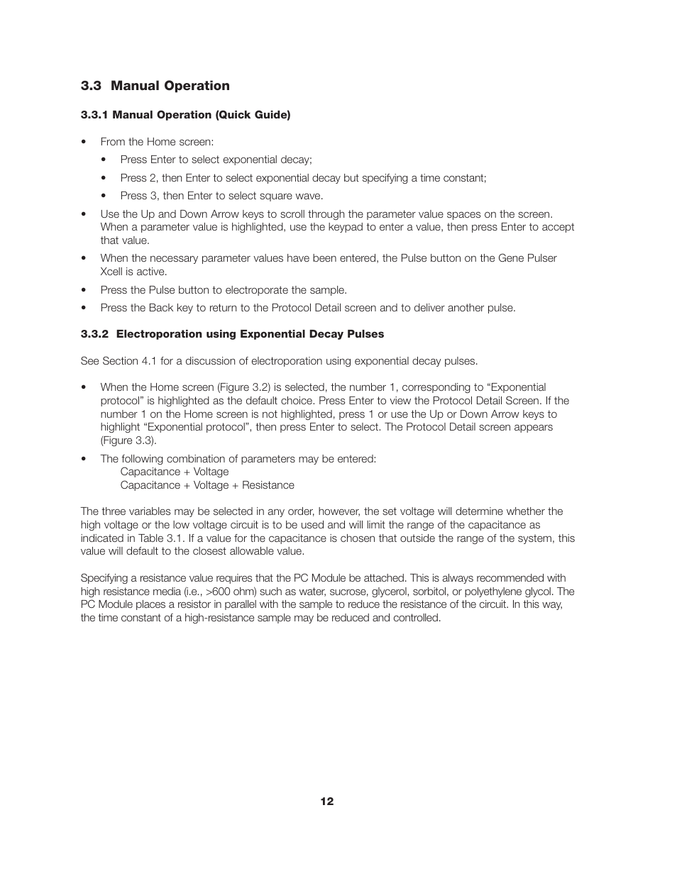 Bio-Rad Gene Pulser Xcell™ Electroporation Systems User Manual | Page 18 / 83