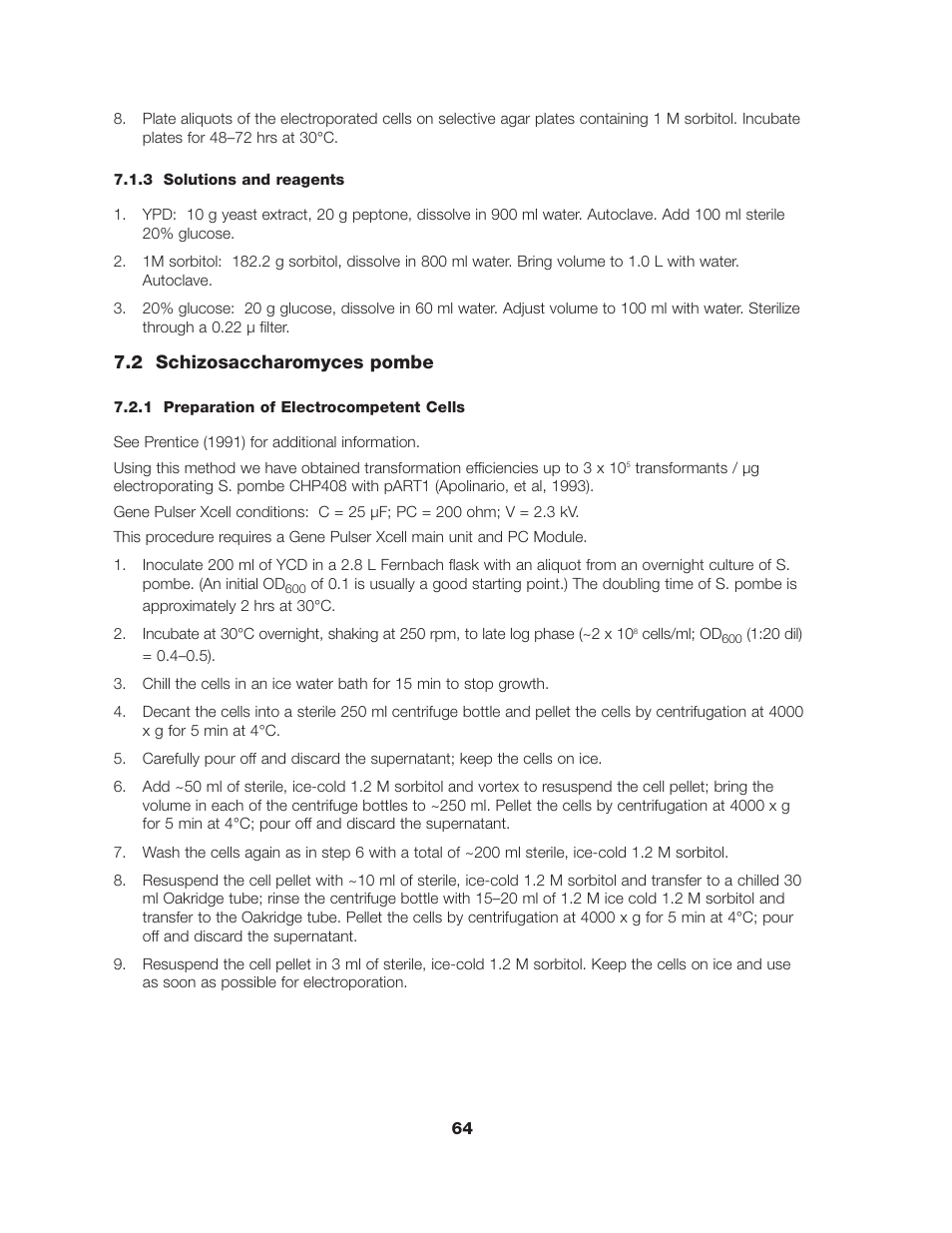 Bio-Rad Gene Pulser Xcell™ Electroporation Systems User Manual | Page 70 / 83