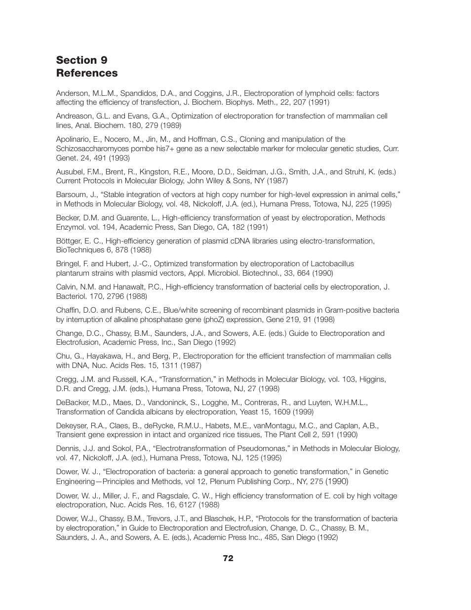 Bio-Rad Gene Pulser Xcell™ Electroporation Systems User Manual | Page 78 / 83